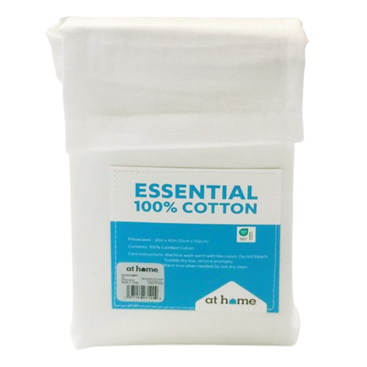 2-Pack White 200 Thread Count Brushed Cotton Pillowcase Set, King