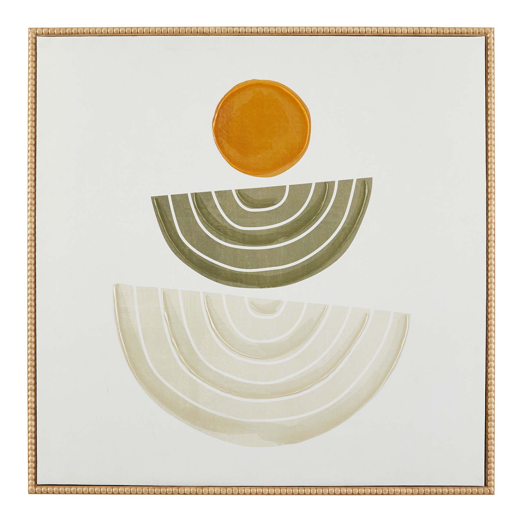 Soul Searcher Neutral Abstract Framed Canvas Wall Art, 25"
