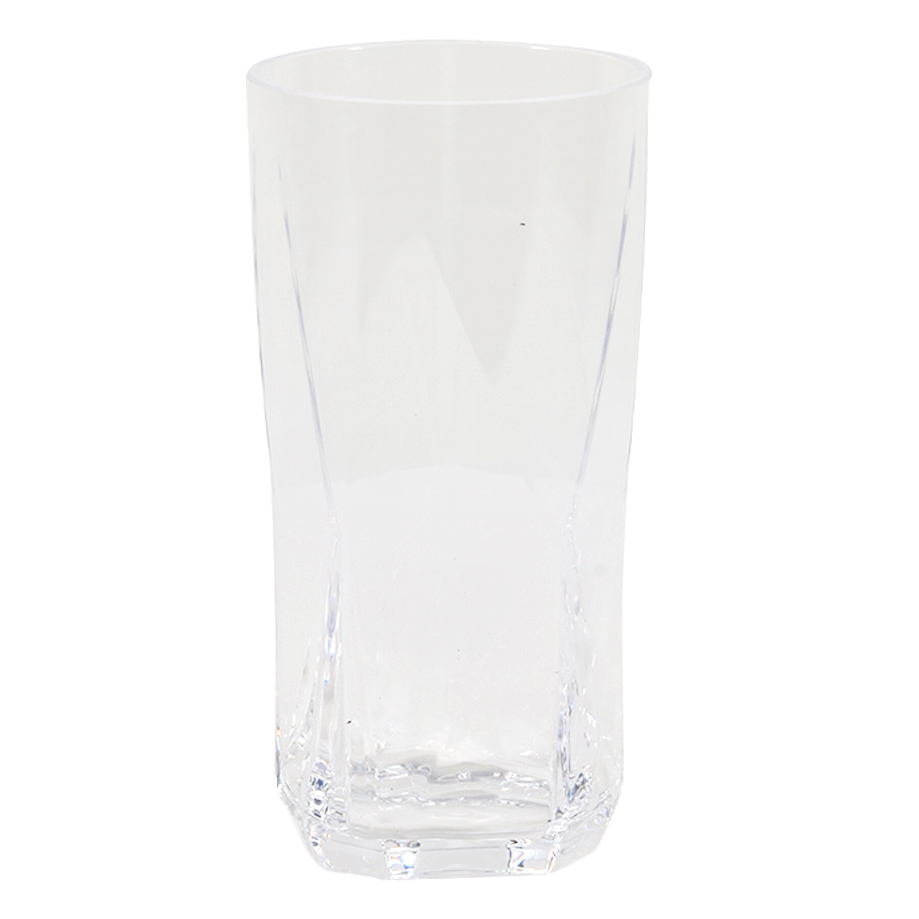 Clear Geometric Textured Acrylic Highball Glass, 24oz