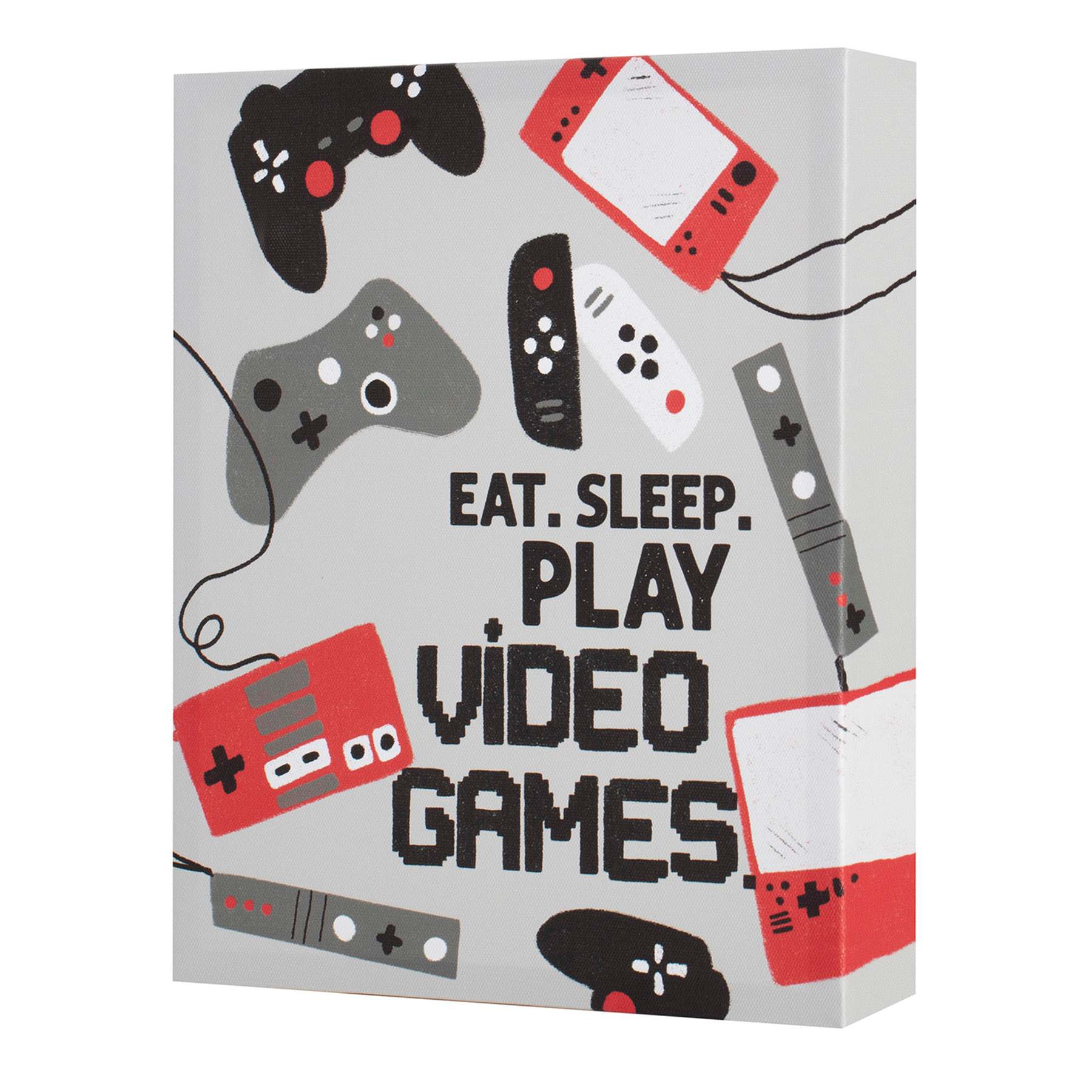Eat, Sleep, Play Video Games Canvas Wall Art, 10x12