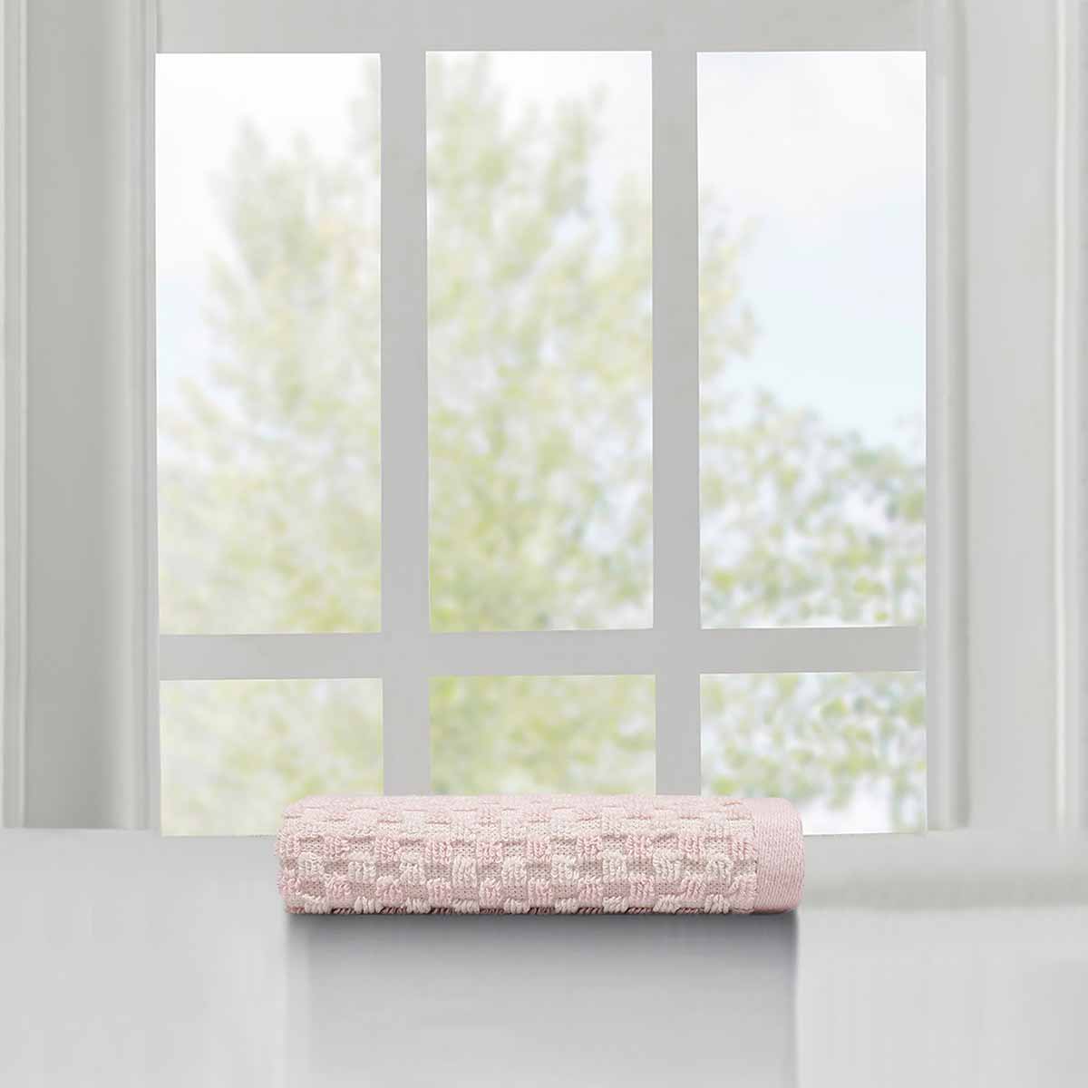 Honeybloom Plush Performance Pink Popcorn Cotton Washcloth, 13"