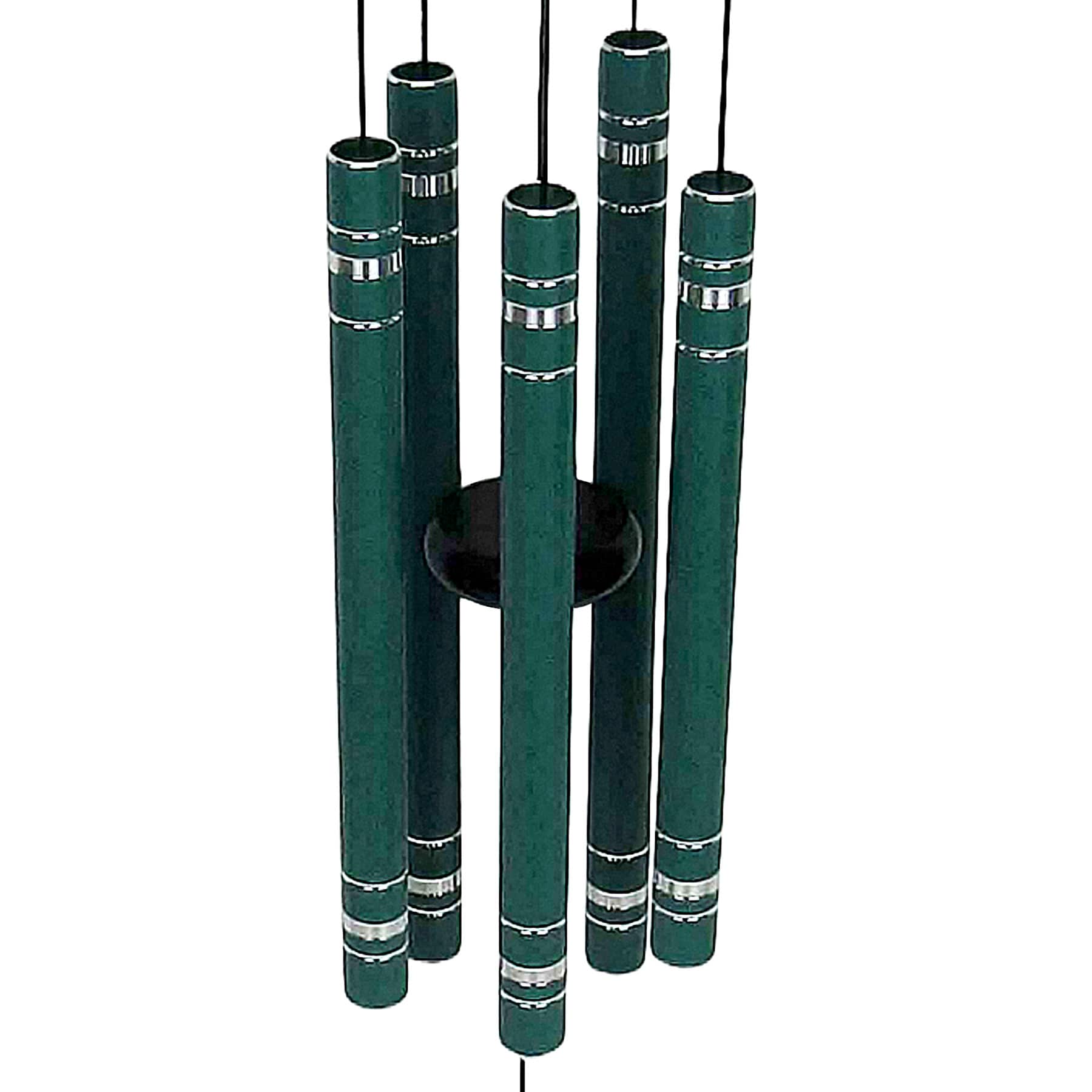 Dark Green Metal Wind Chime, 28"