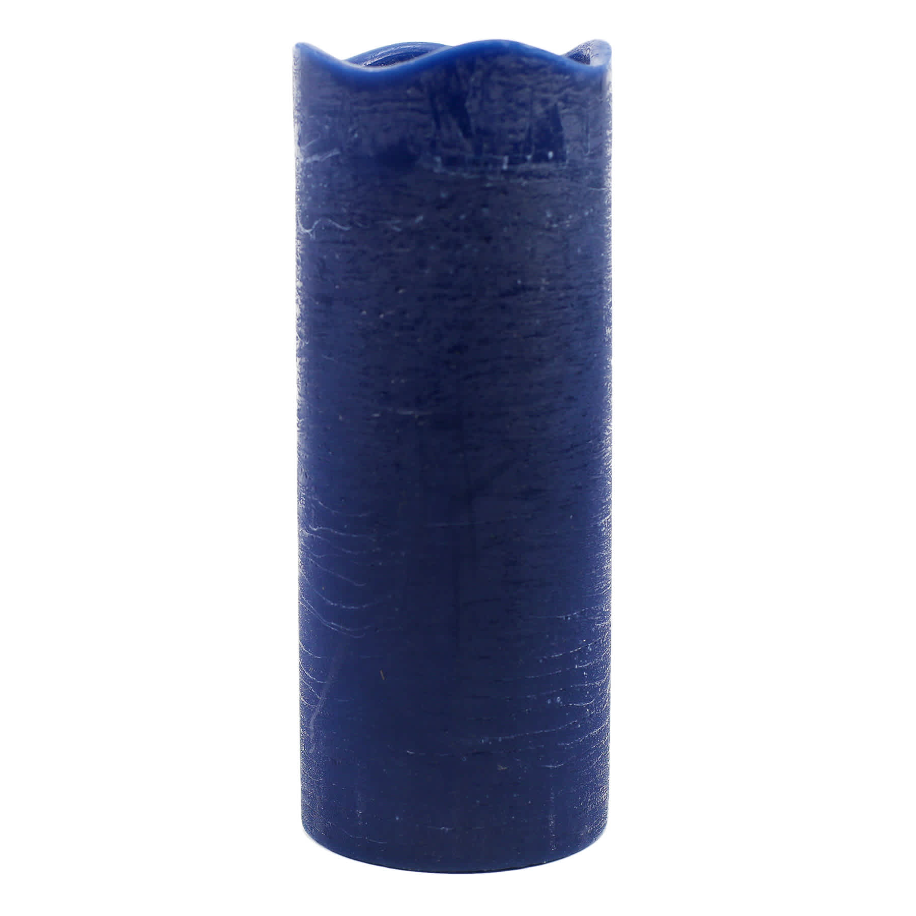 Honeybloom Dark Blue Wax LED Pillar Candle with 6 Hour Timer, 4x10