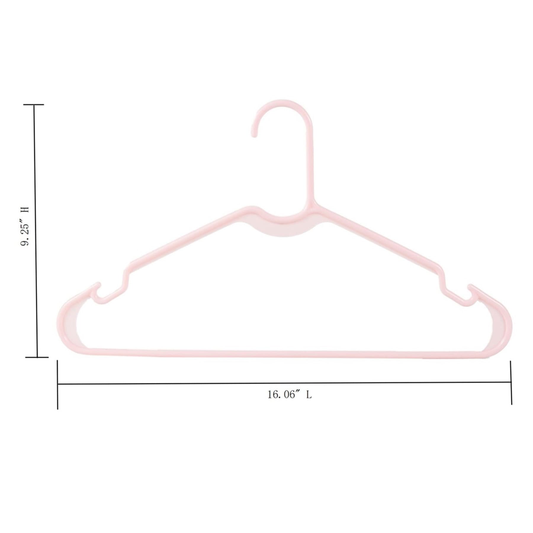 10-Pack Plastic Hanger, Light pink
