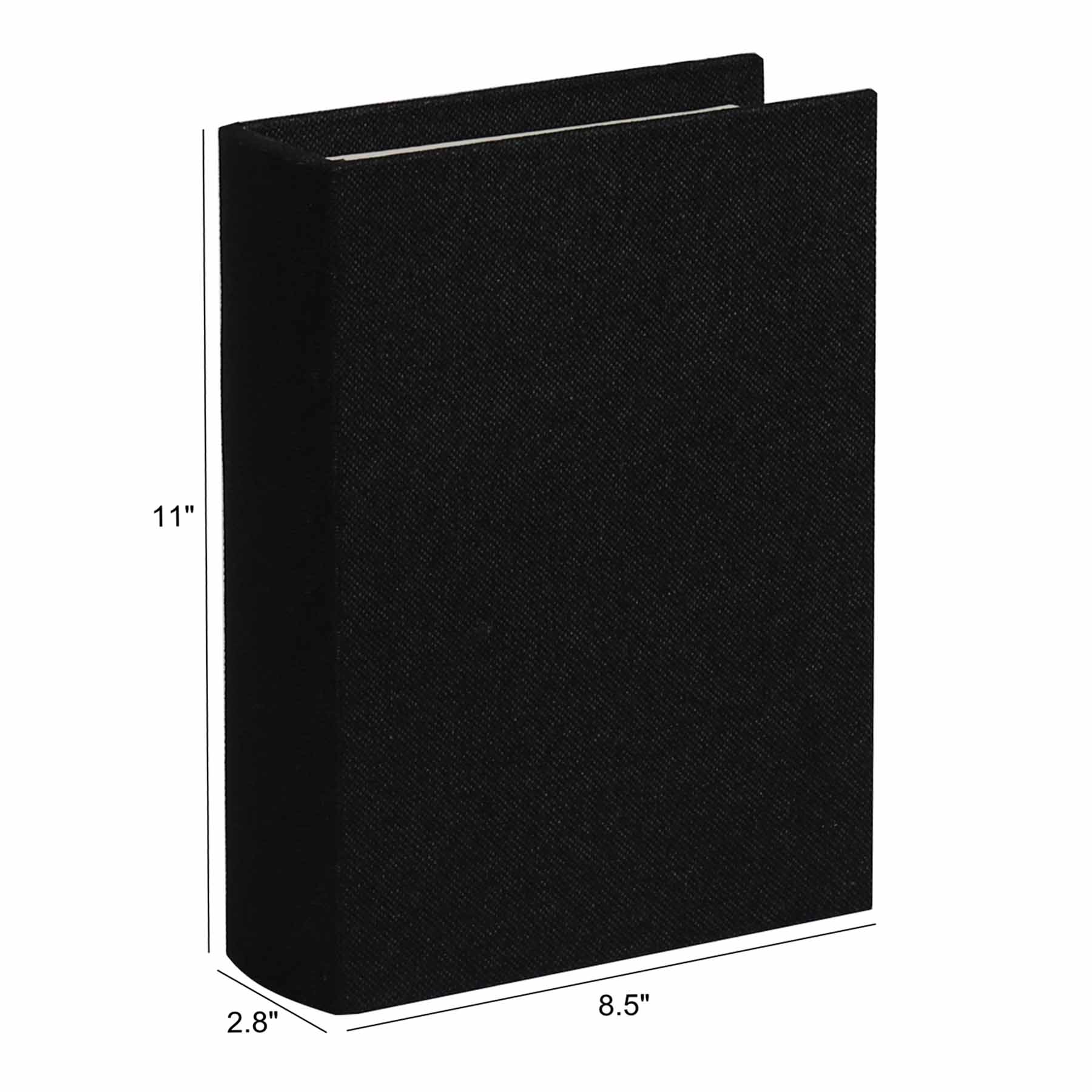 Black Linen Book Box, 11"