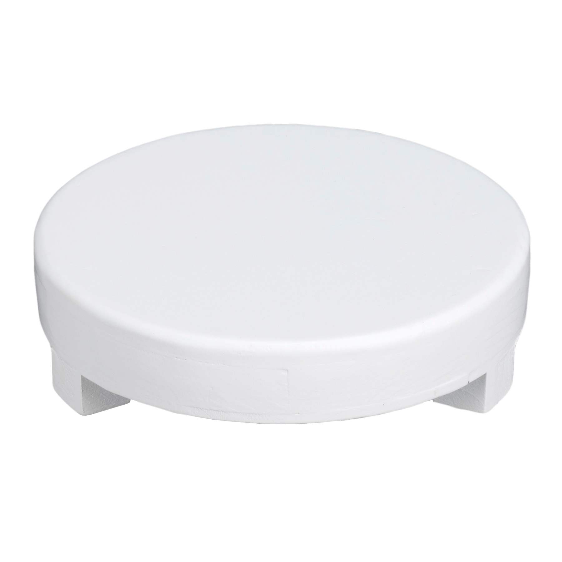White Wood Round Riser, 8"