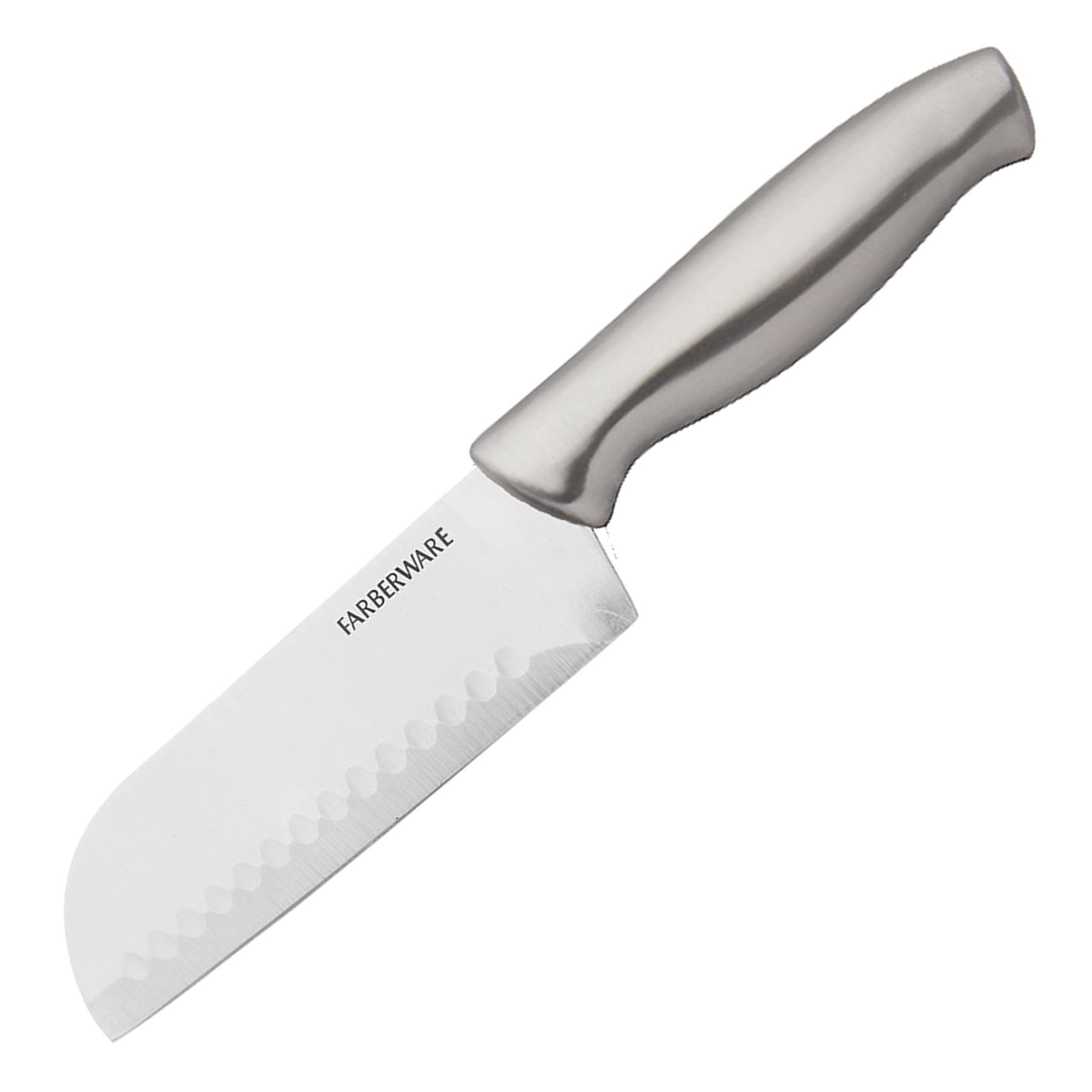 Farberware Stamped Stainless Steel Edgekeeper Santoku Knife, 5"