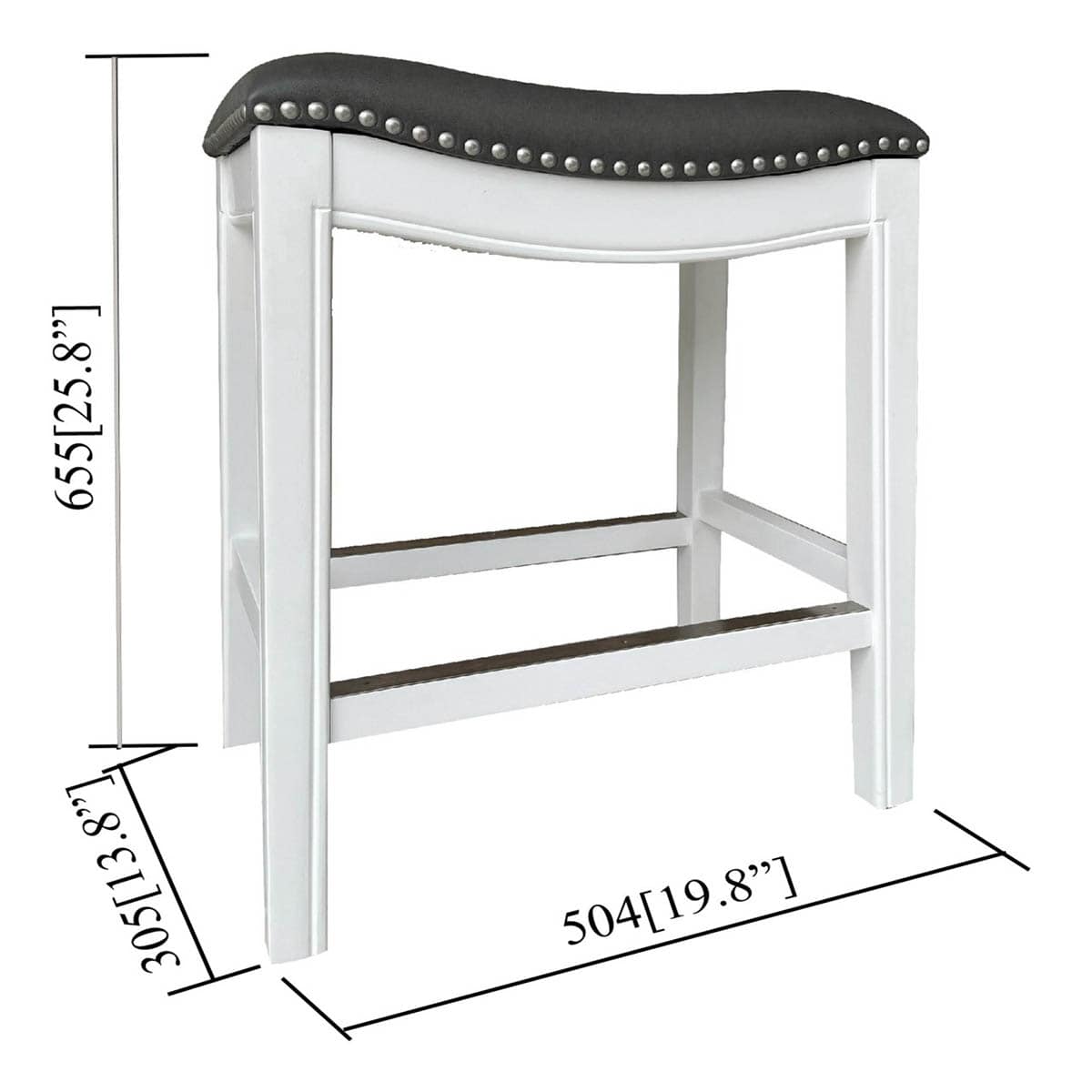 Providence Rylan Backless Counter Stool, White