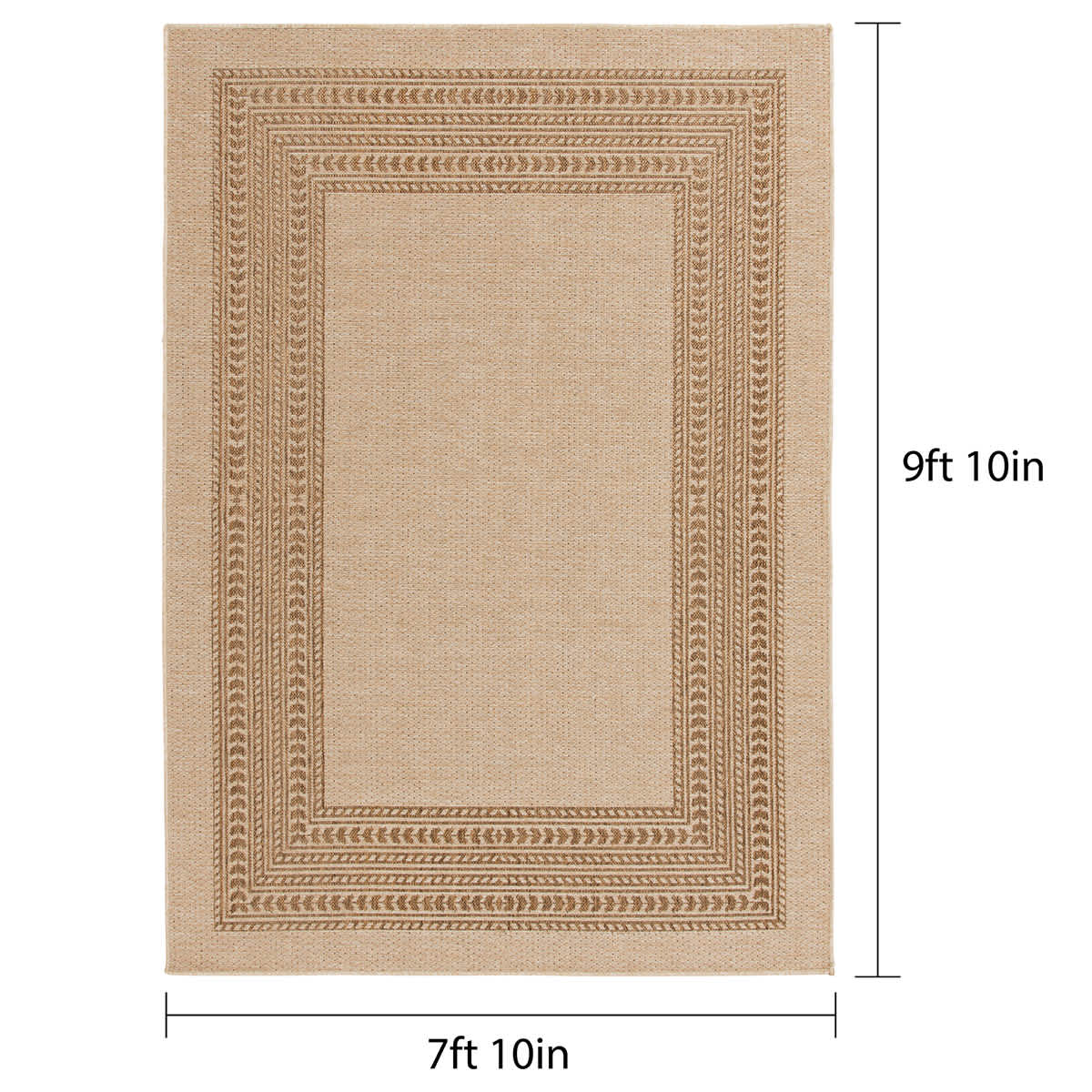 (E523) Providence Santorini Sutton Natural Outdoor Area Rug, 7x9