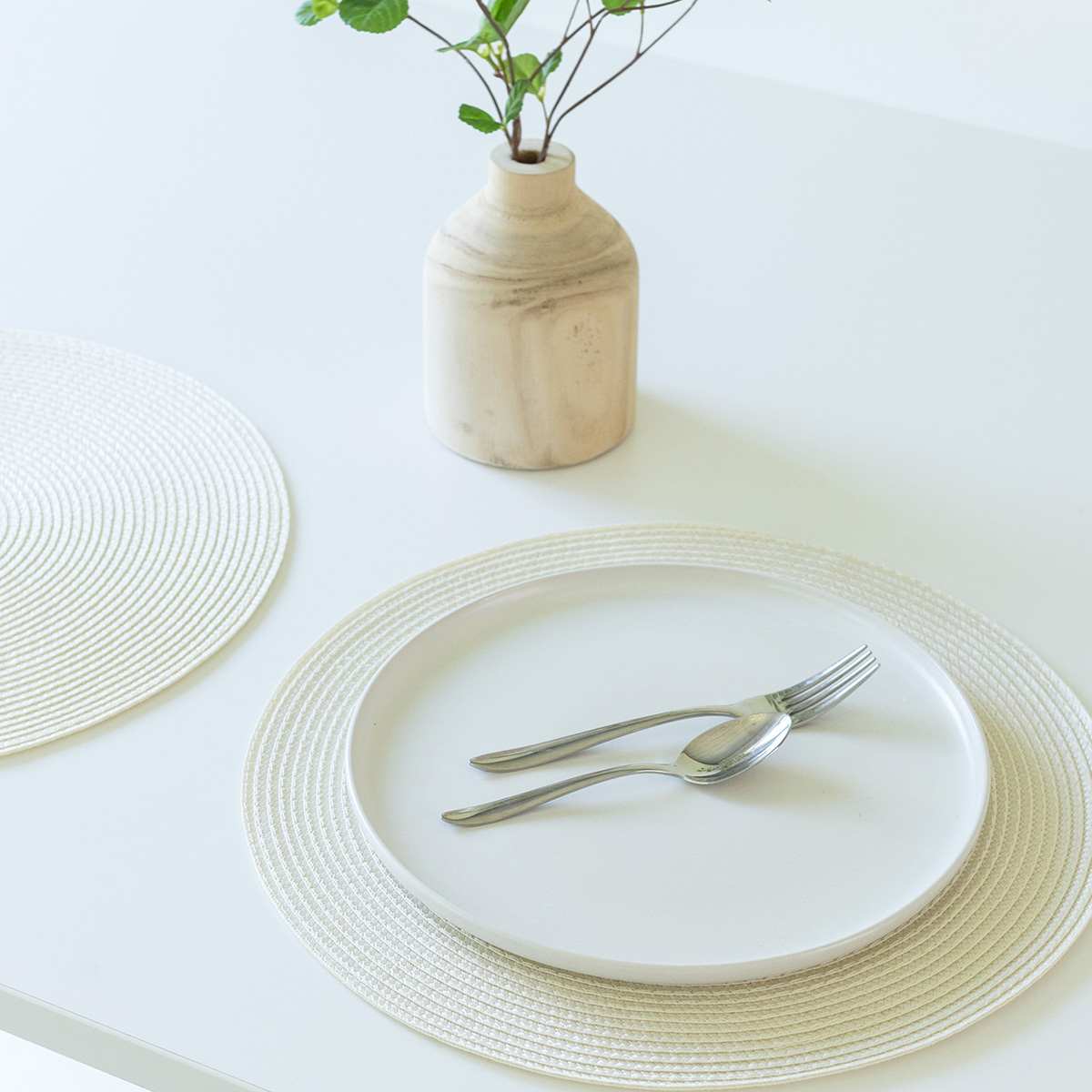 Veranda Set of 6 Dove Placemats, 15"