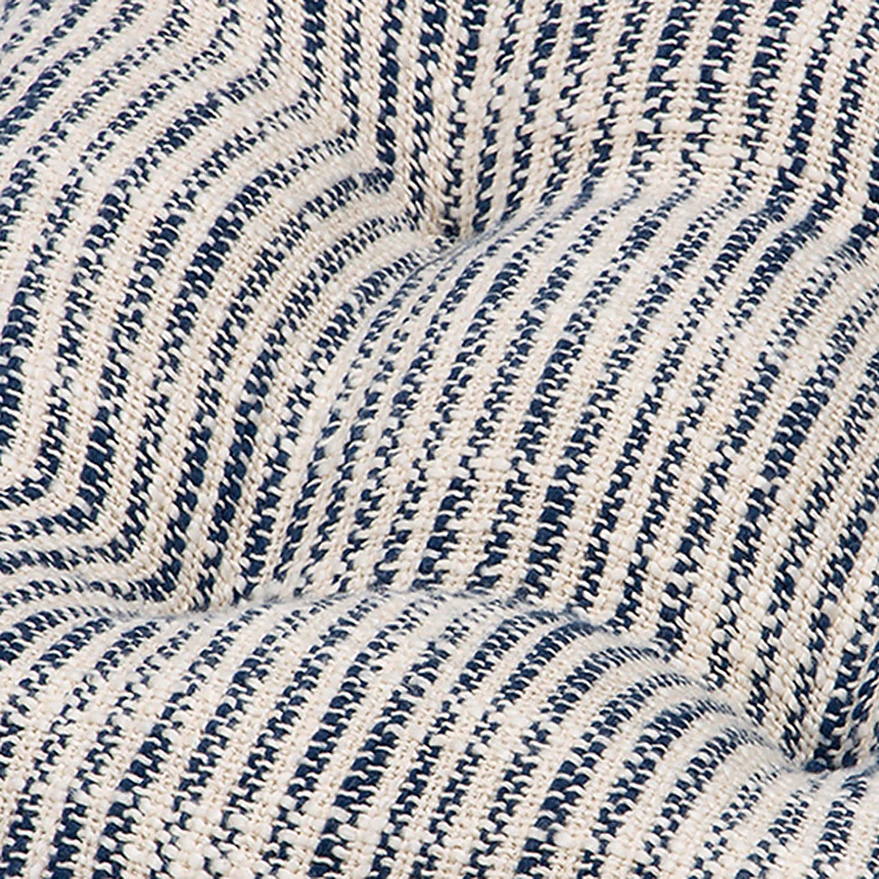 Farmhouse Navy Stripe Dining Chair Cushion