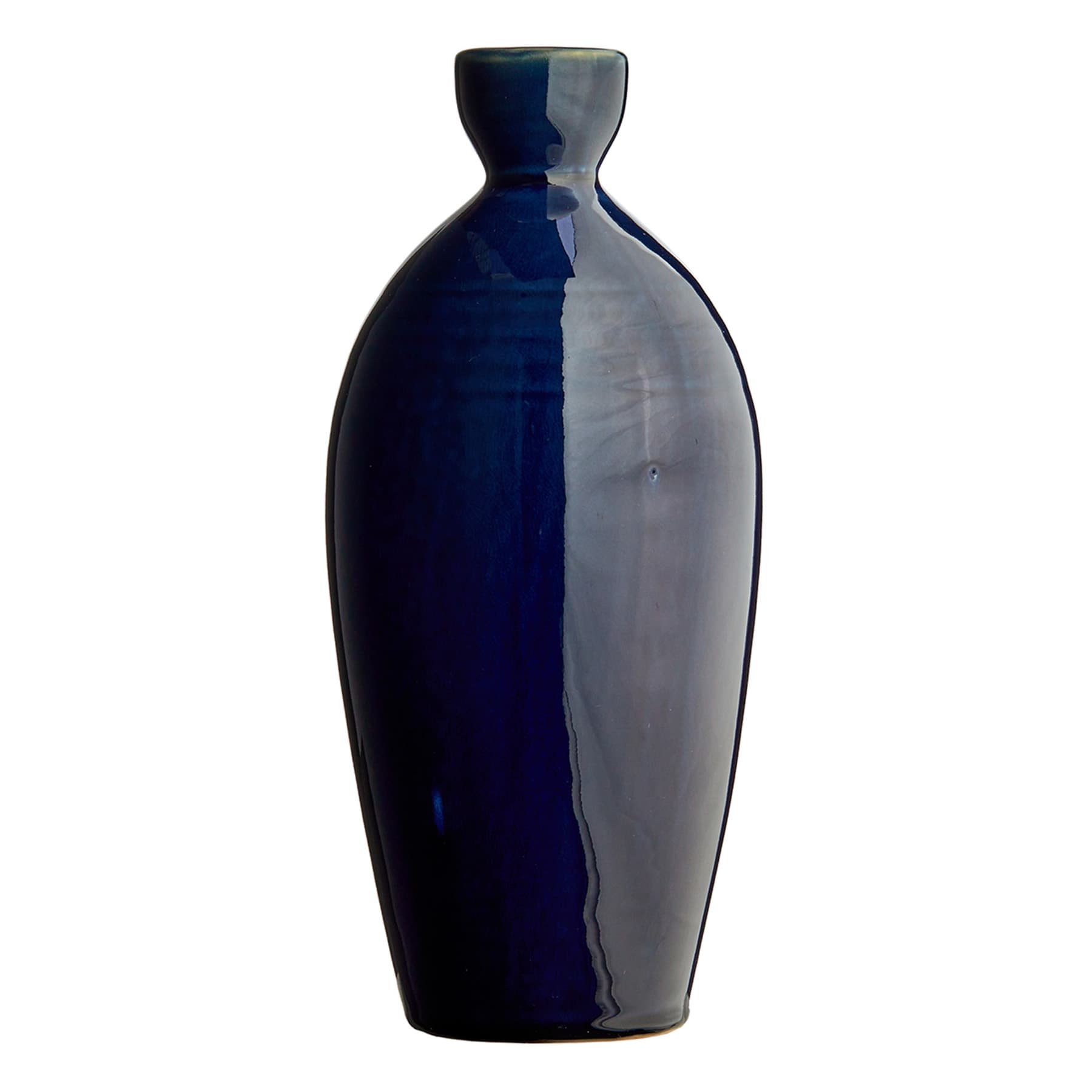 Crosby St. Blue Ceramic Vase, 11"