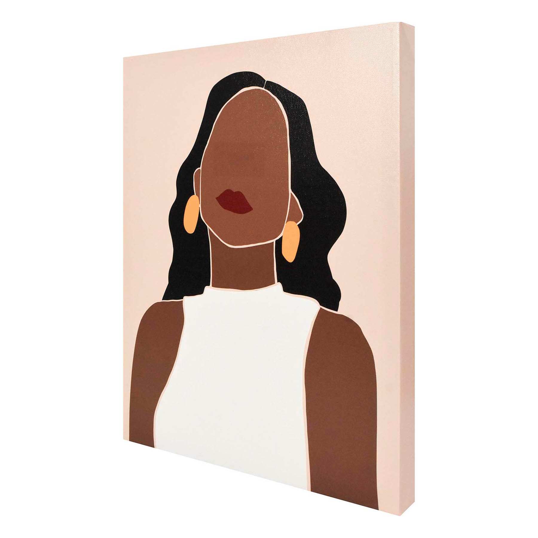 Yellow Earrings Canvas Wall Art, 12x16