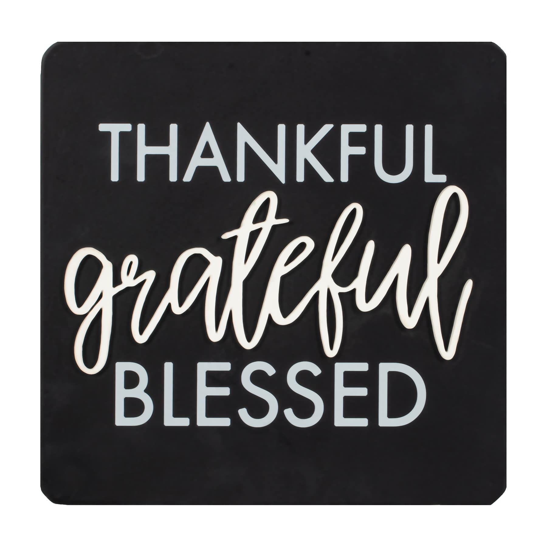 Grateful Blessed Block Art, 8x8