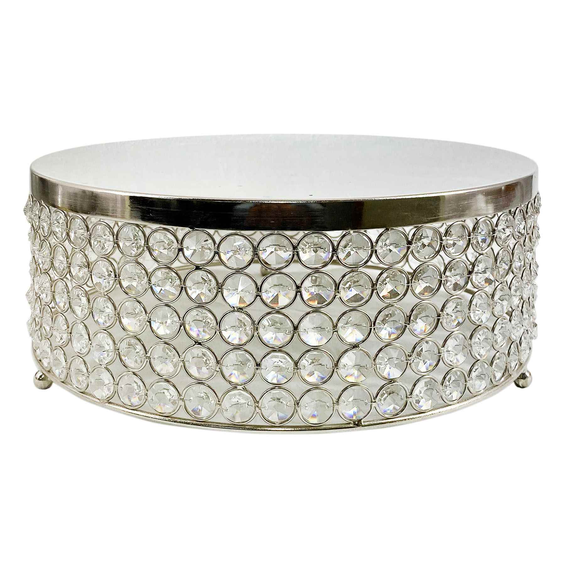 Silver Crystal Wedding Cake Stand