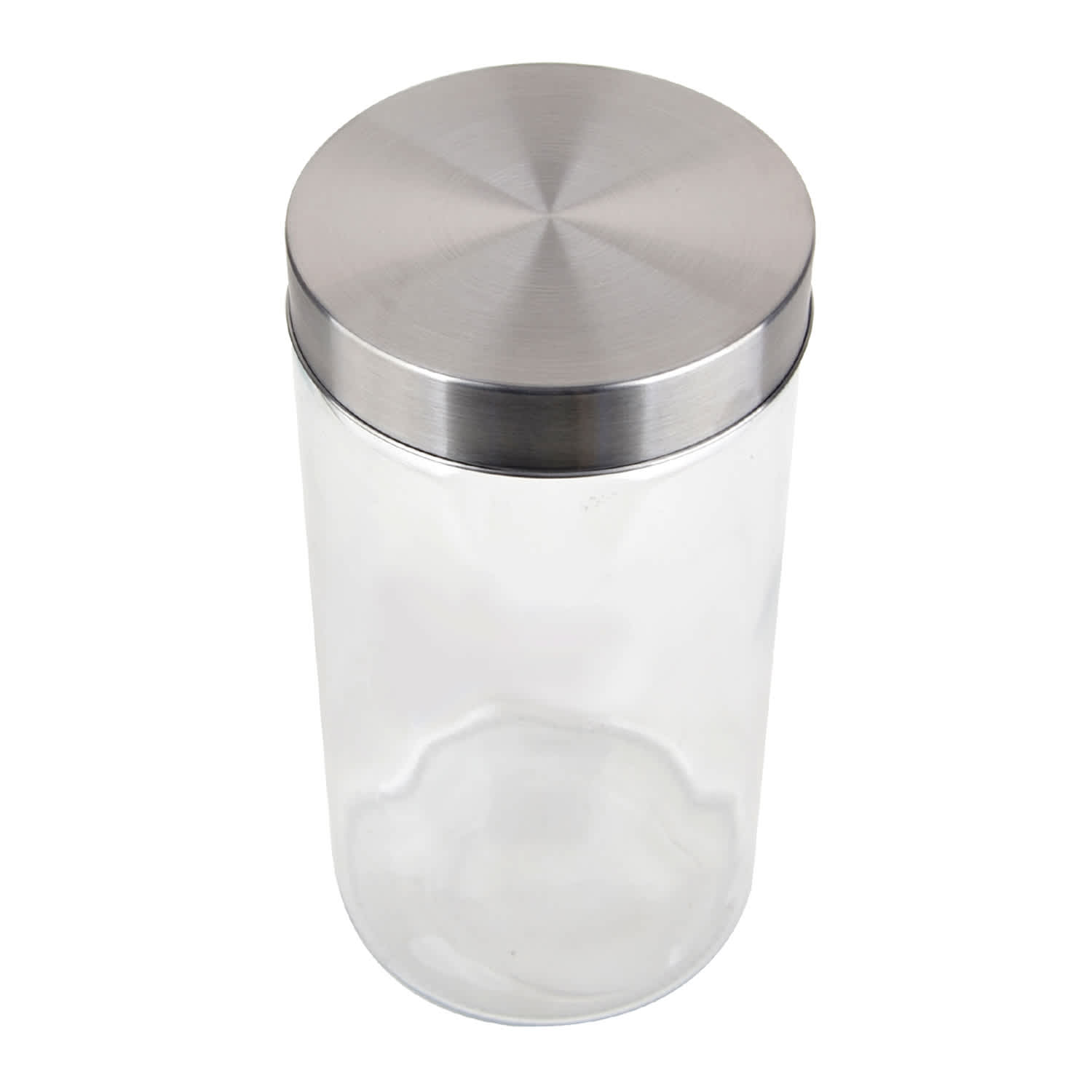 Glass Canister with Screw On Metal Lid, 57oz