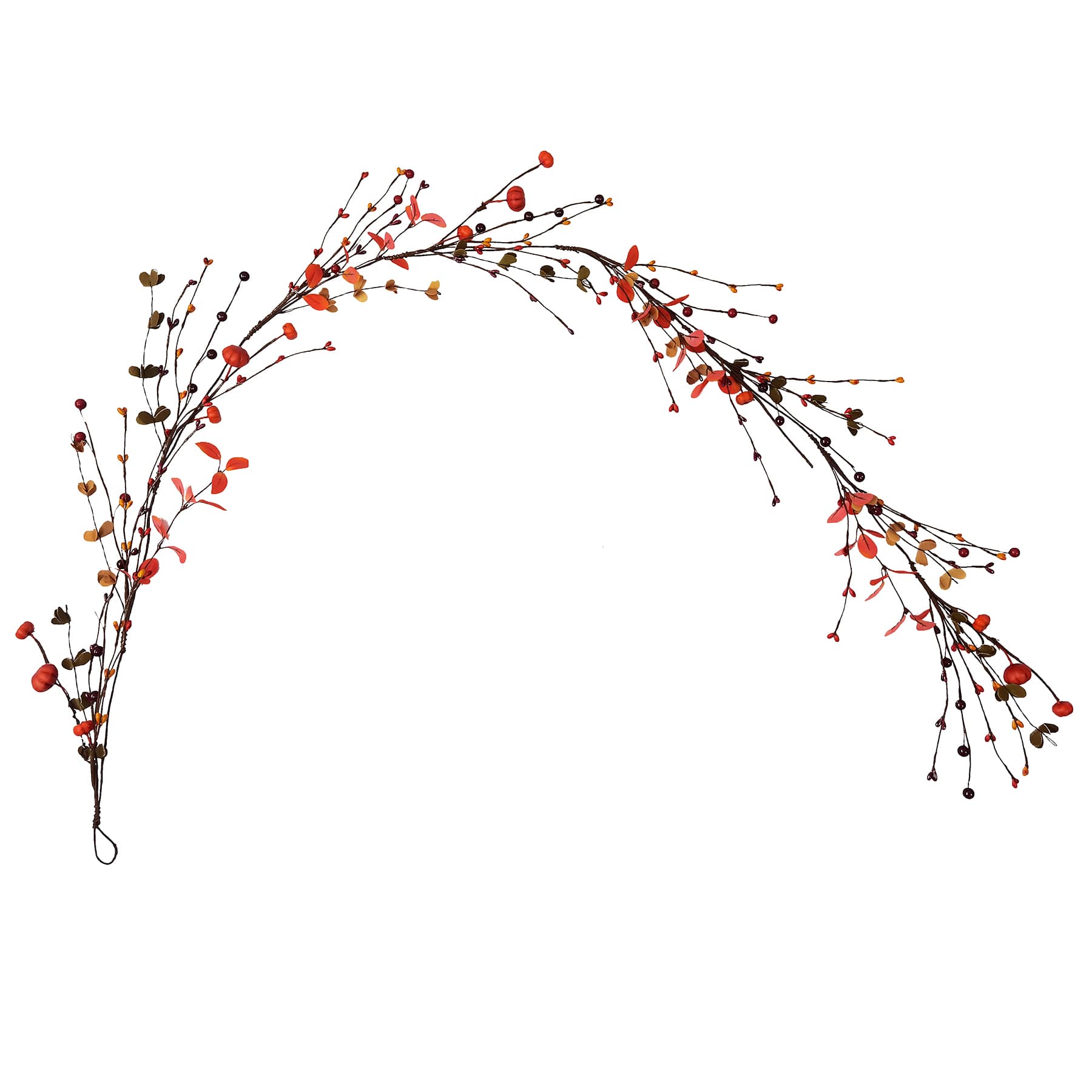 Red Pumpkin Coiled Garland, 60"