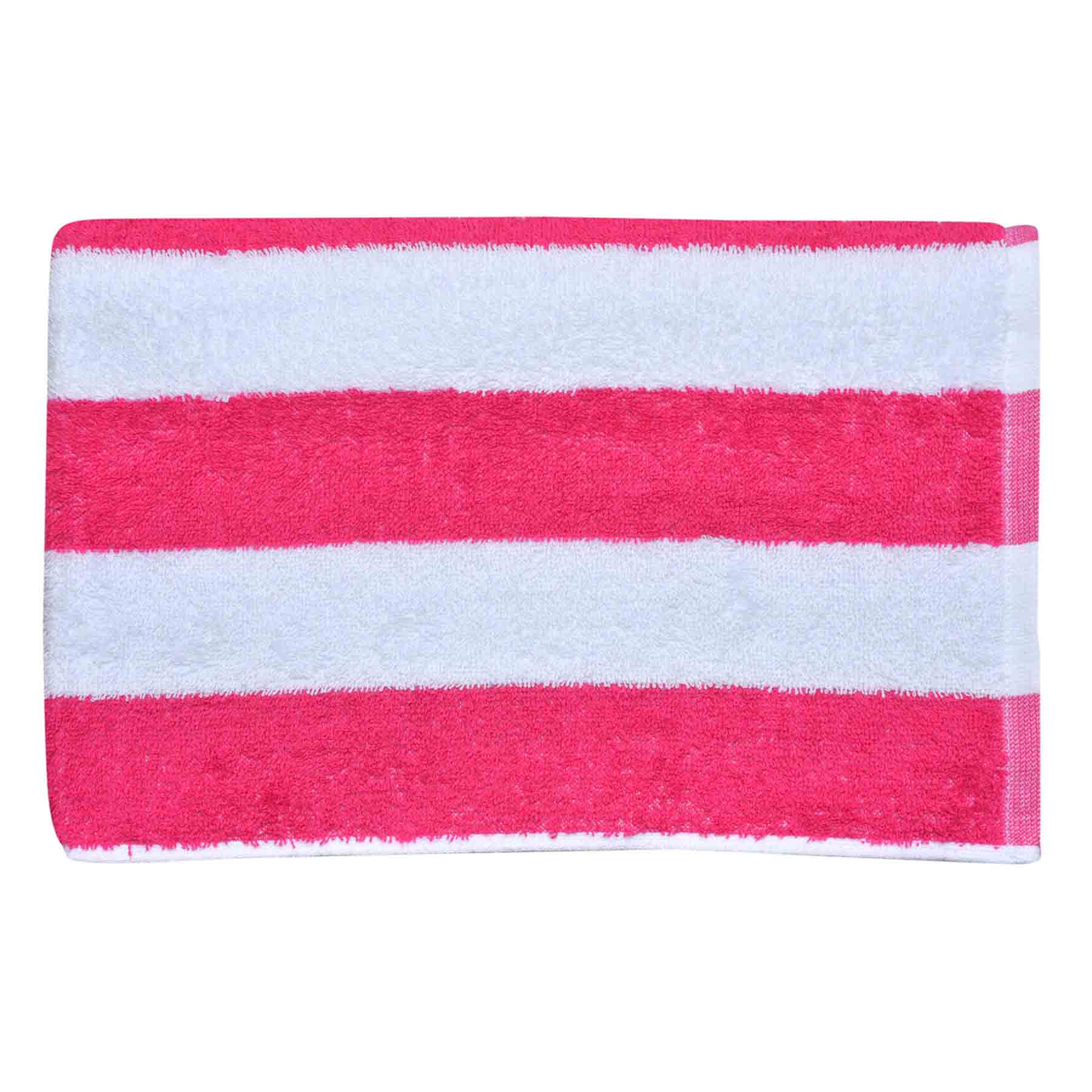 2-Pack Cabana Yellow & Pink Stripe Beach Towel, 28x58
