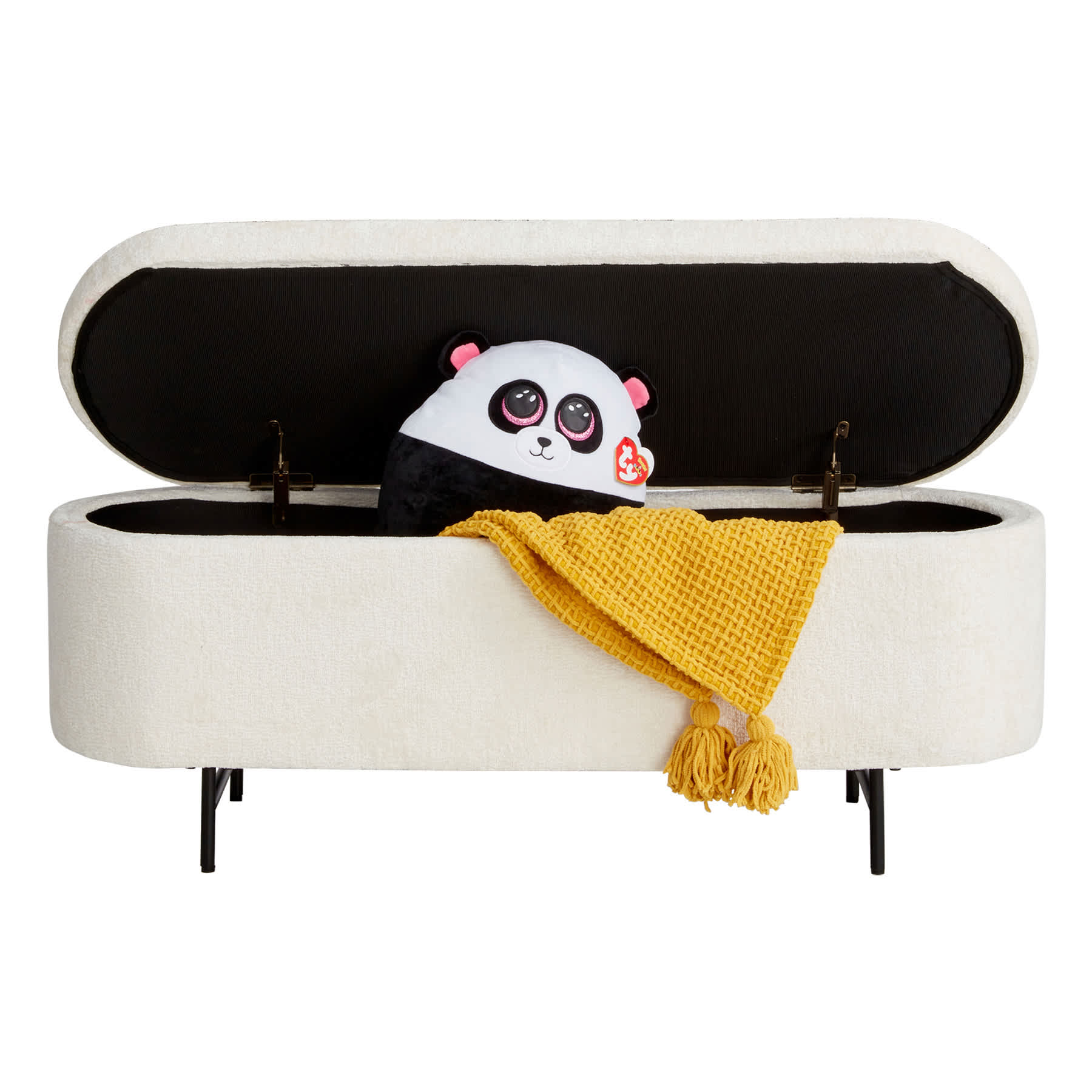 Crosby St. Roxie Storage Bench, White