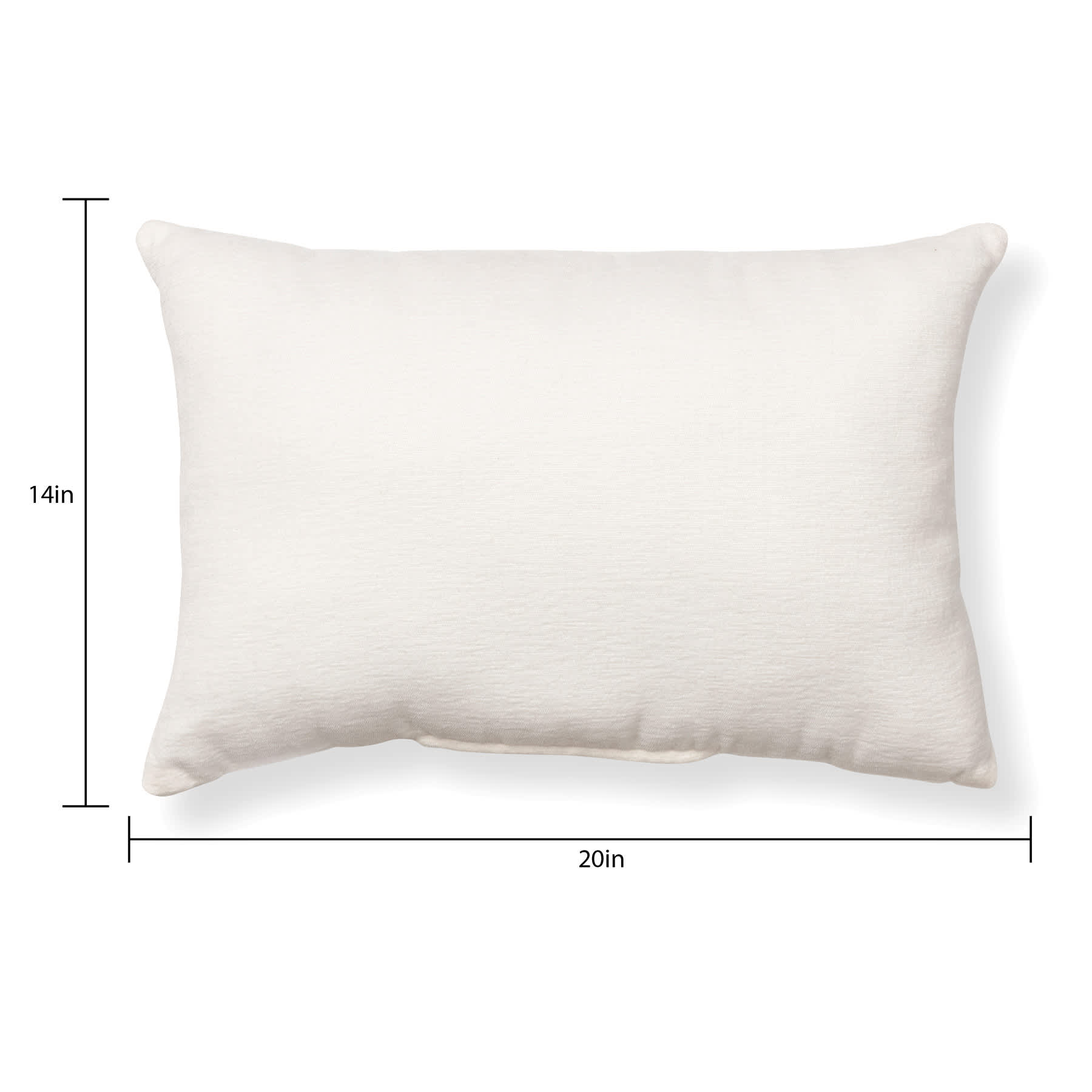 Reese Ivory Chenille Throw Pillow, 14x20