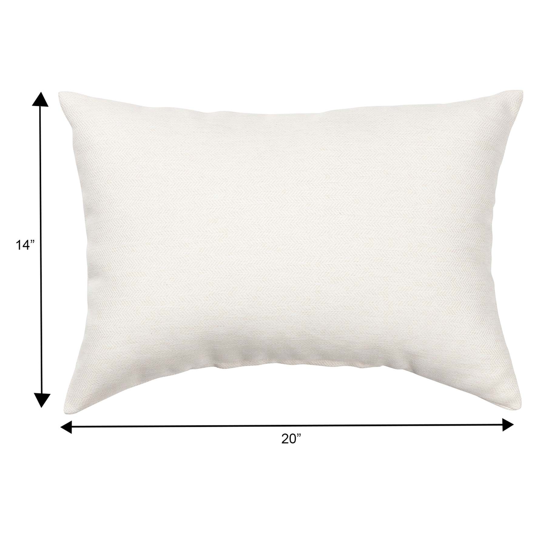 Tristan Heather White Premium Lumbar Outdoor Throw Pillow, 14x20