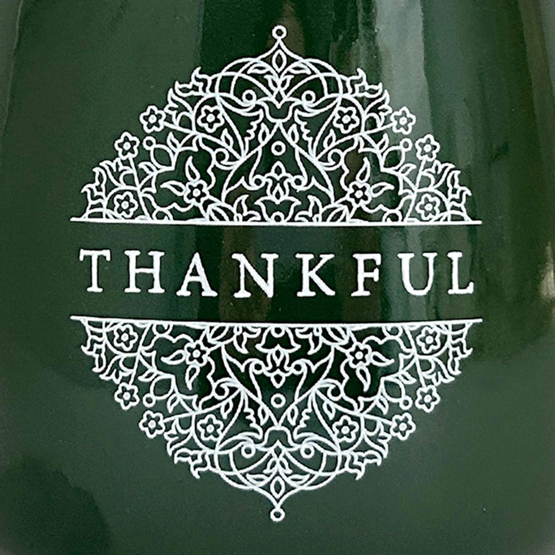 Thankful Green Ceramic Mug