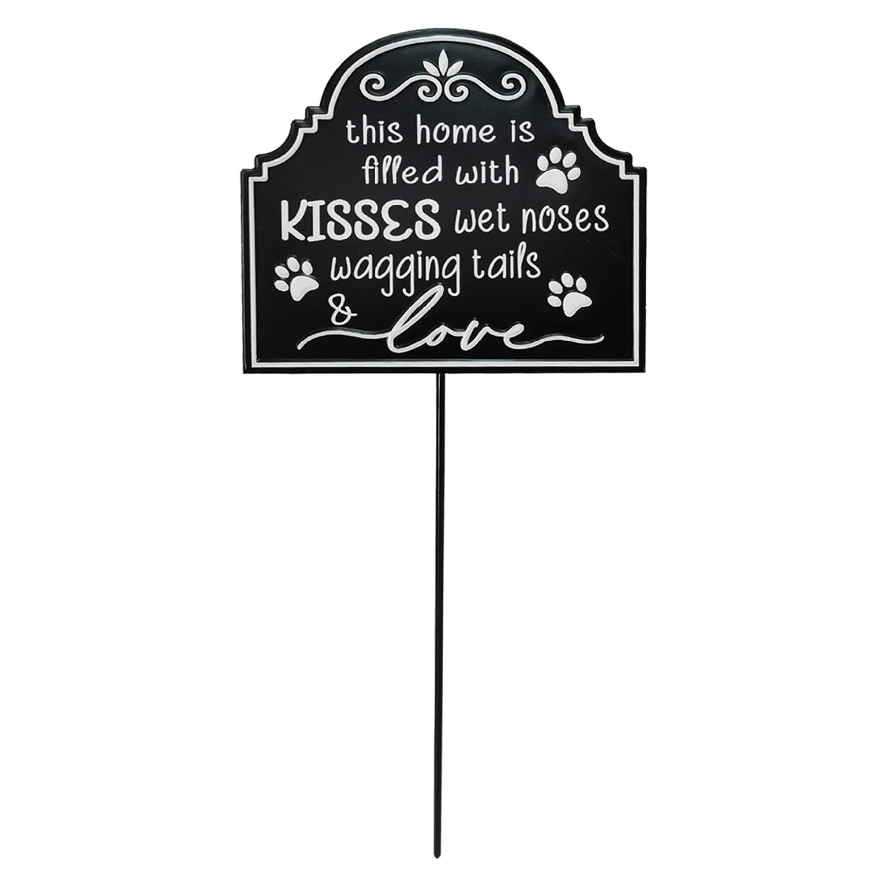 Pet Black Metal Yard Stake, 18"
