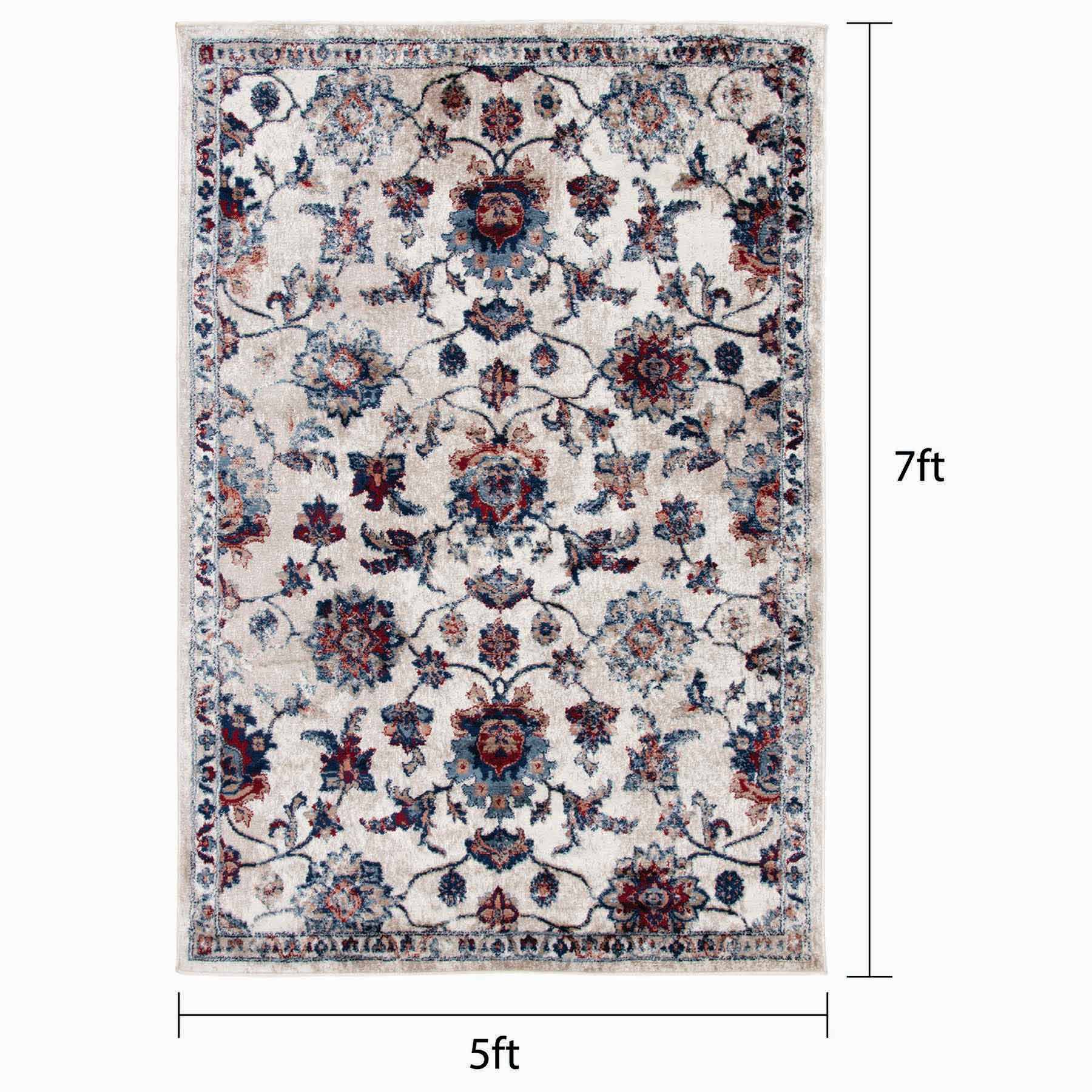 (D618) Providence Fillinta Paisley Area Rug, 5x7