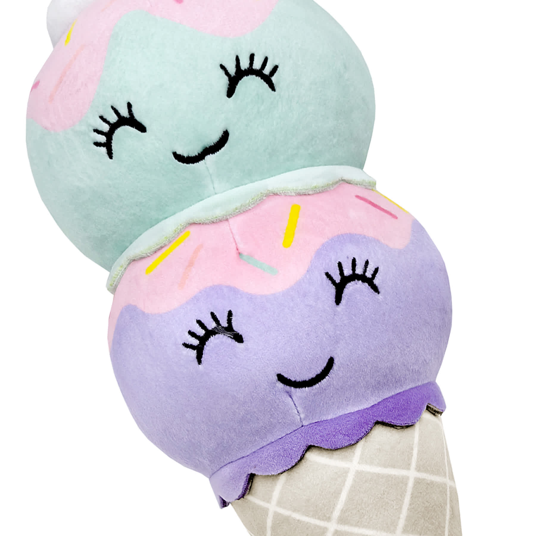 Tiny Dreamers Ice Cream Cone Shaped Pillow, 16"