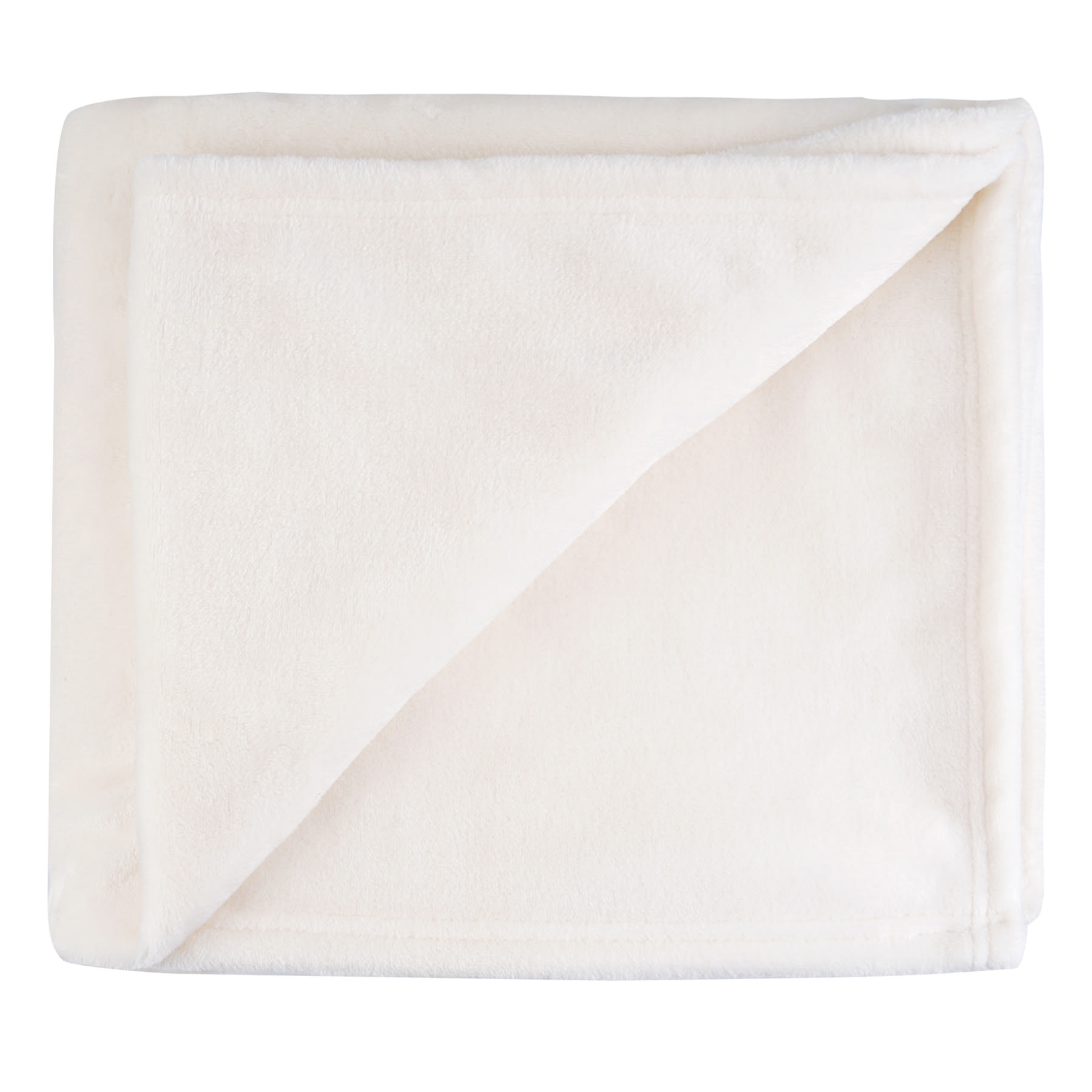 Honeybloom Ivory Micro Plush Throw Blanket & Eye Mask Sleeper Set, 50x60