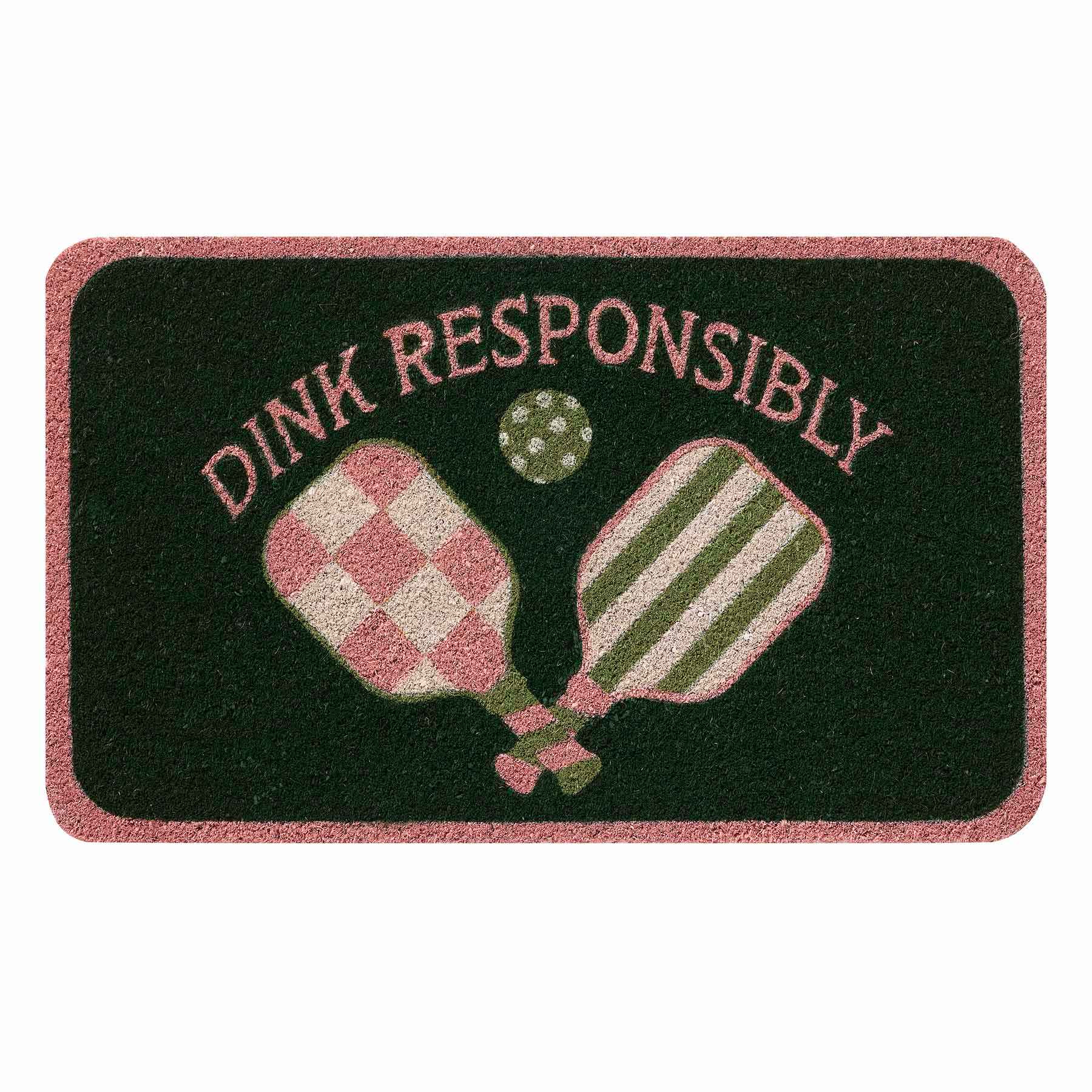 Dink Responsibly Coir Mat, 18x30
