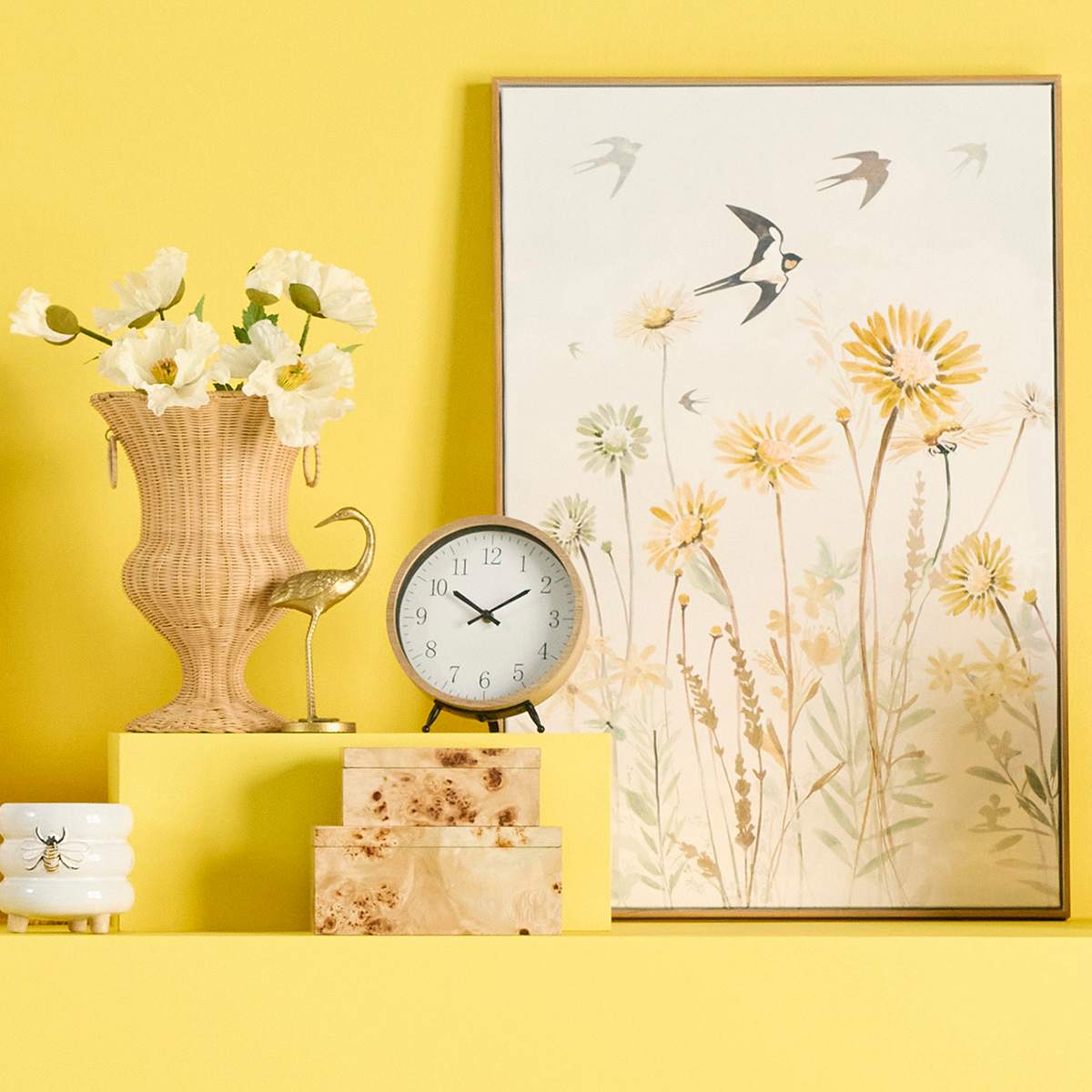 Honeybloom Framed Floral Canvas Wall Art, 24x36