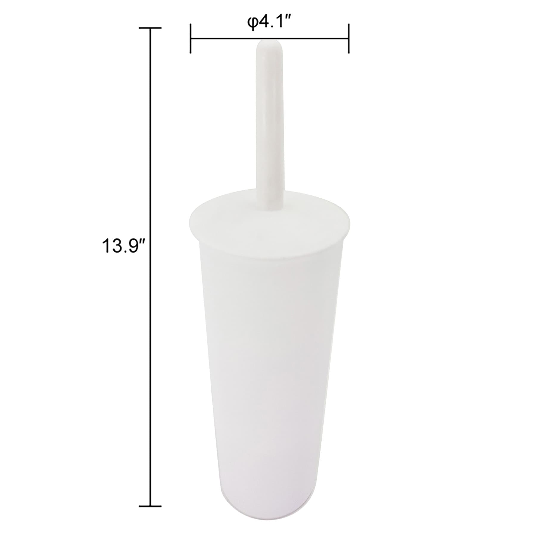 Bren White Plastic Toilet Bowl Brush, 14"