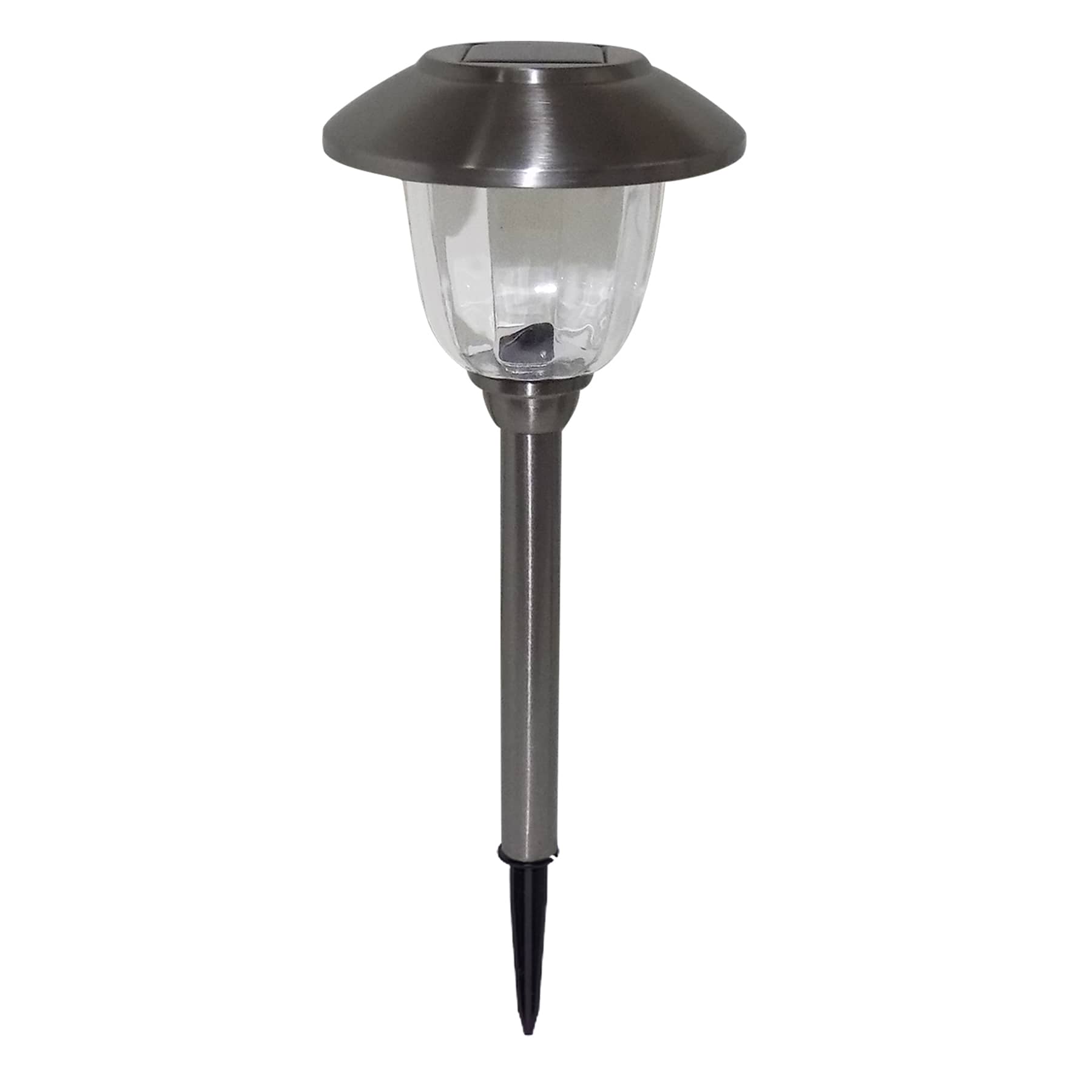 6-Lumen Solar Silver Abby Pathway Light