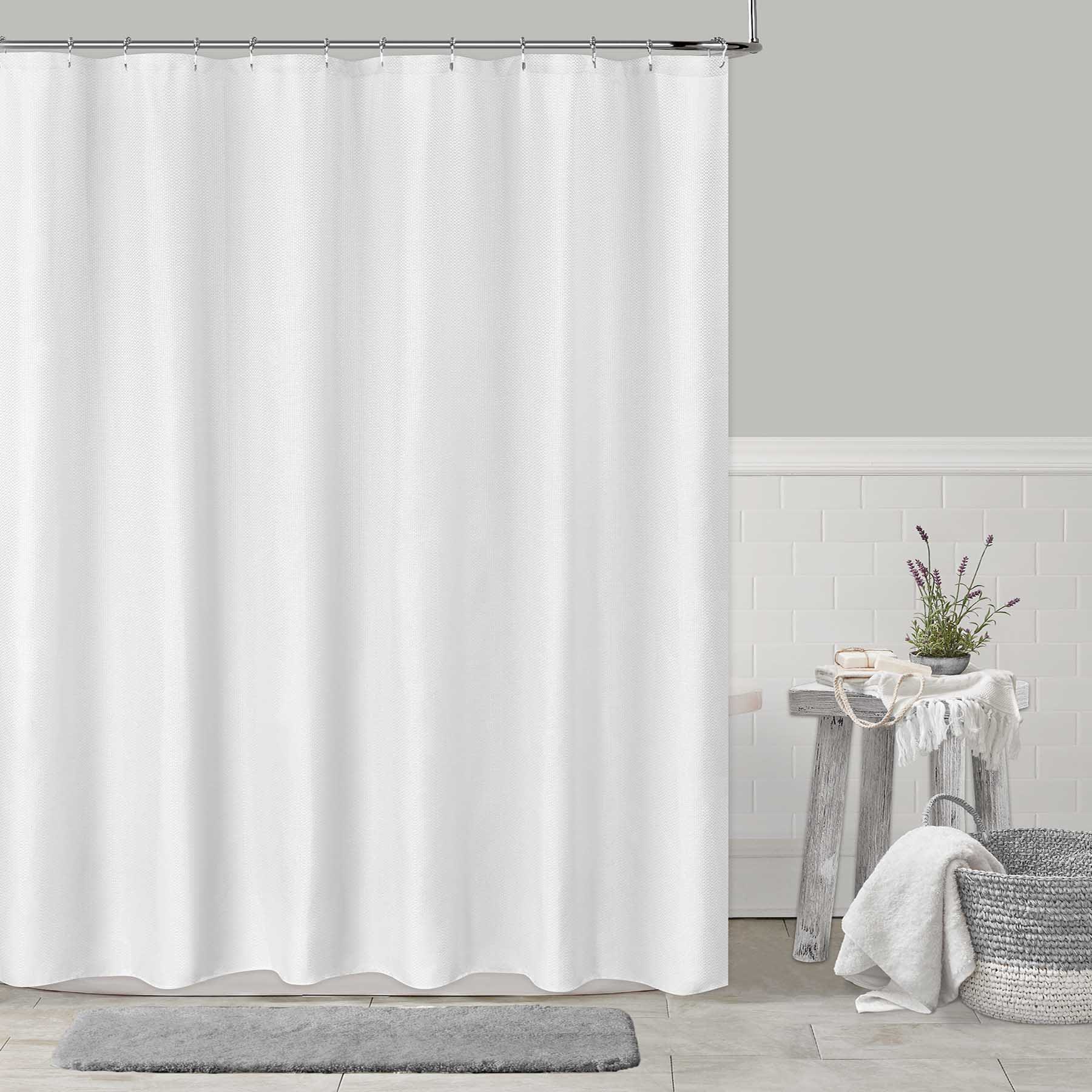 Honeybloom White Cassie Shower Curtain, 72"