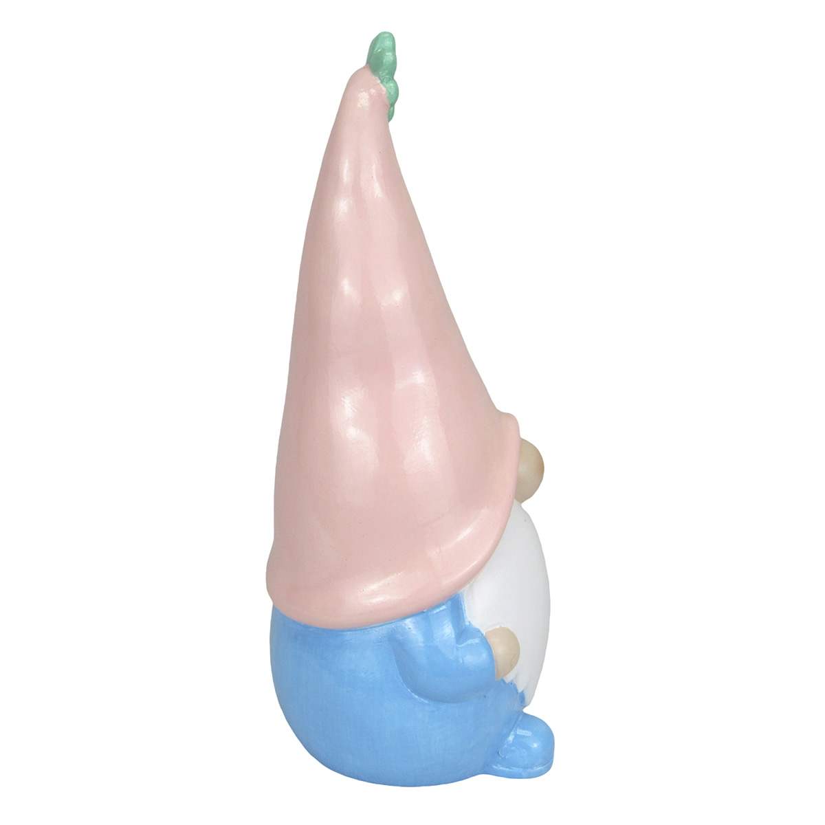 Sunny Club Terracotta Gnome With Pink Hat Outdoor Garden Statue, 10"