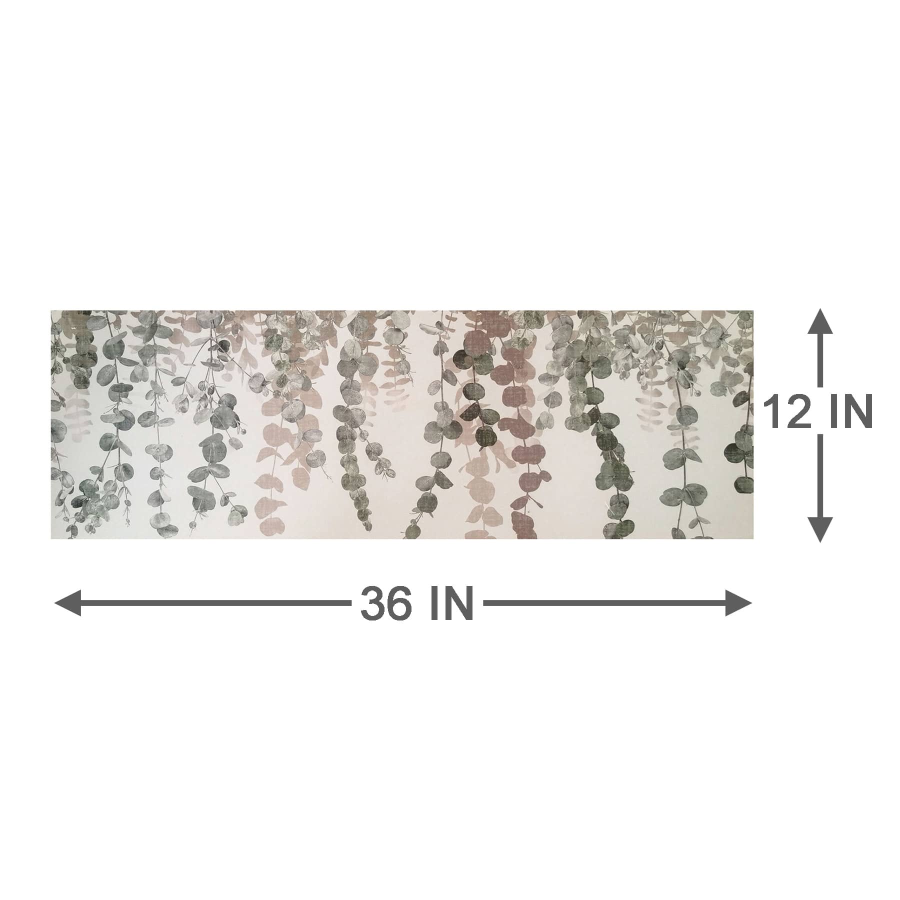 Hanging Leaves Canvas Wall Art, 36x12