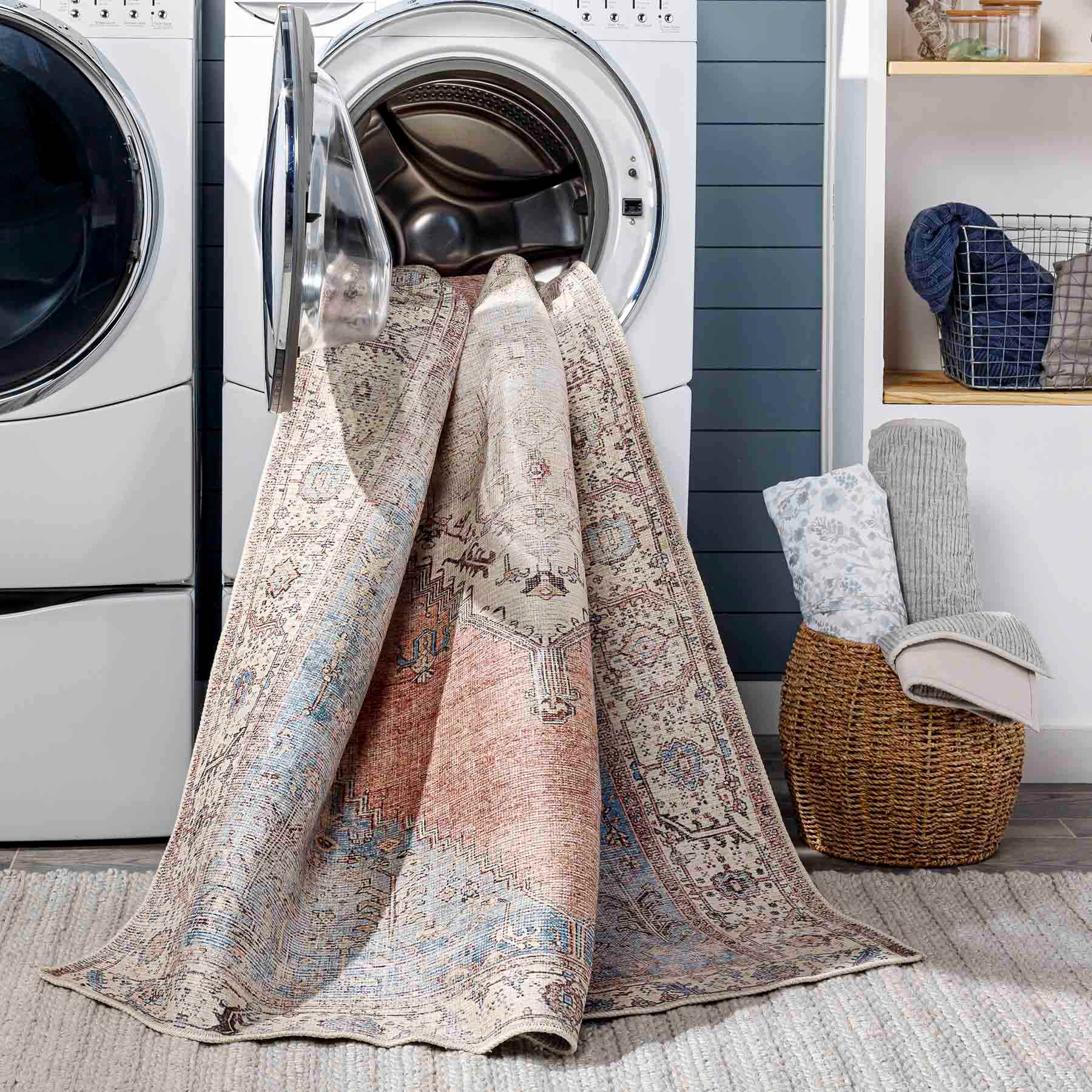 (B783) Found & Fable Amelie Multi Medallion Washable Area Rug, 8x10