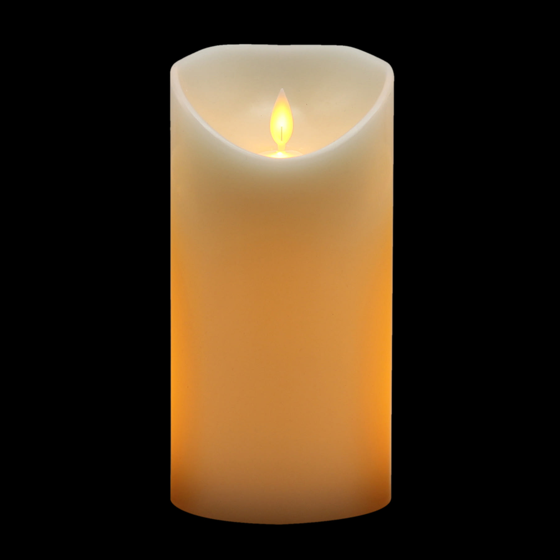 Ivory LED Pillar Candle, 4x8