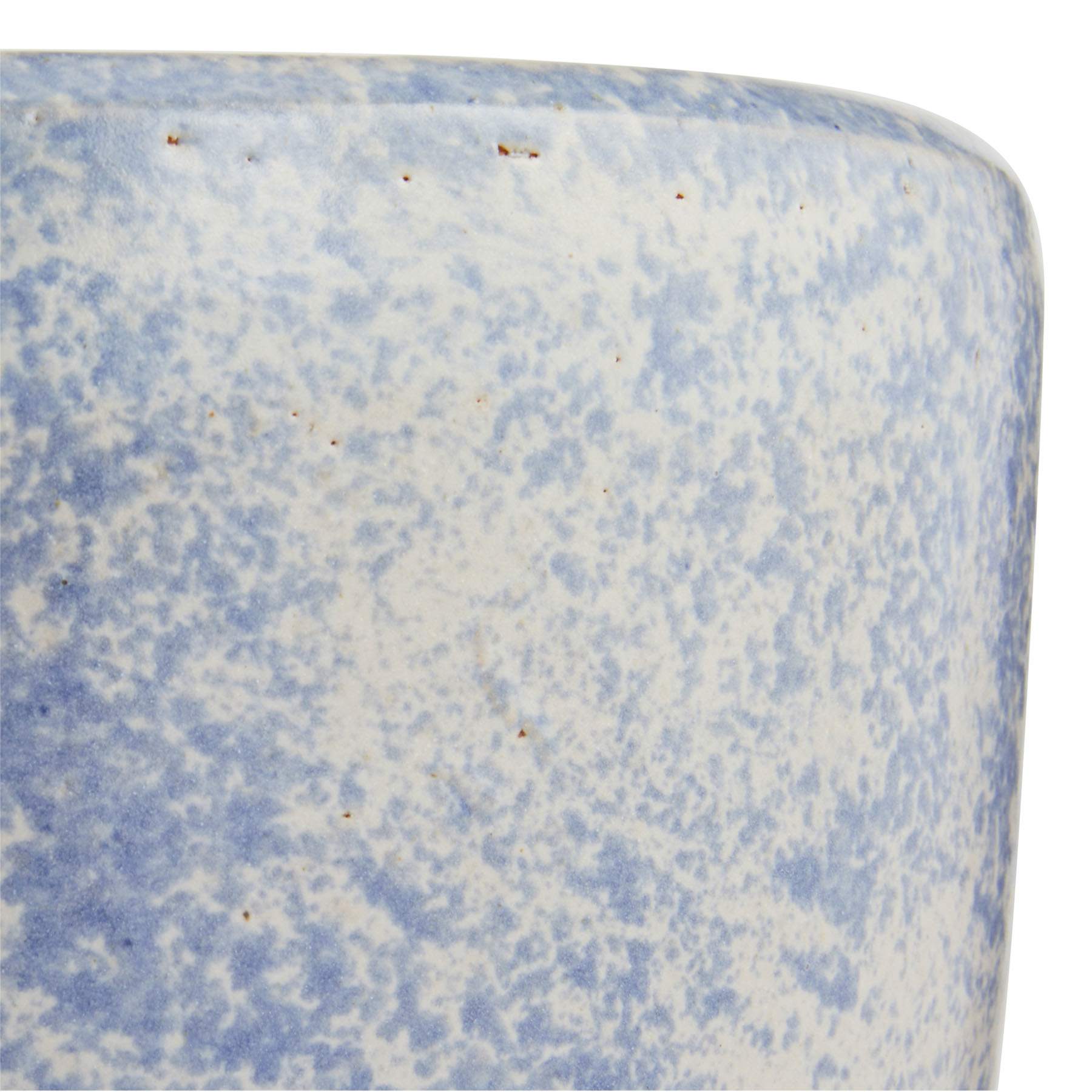 Ty Pennington Blue Moss Ceramic Cup Outdoor Planter, Small