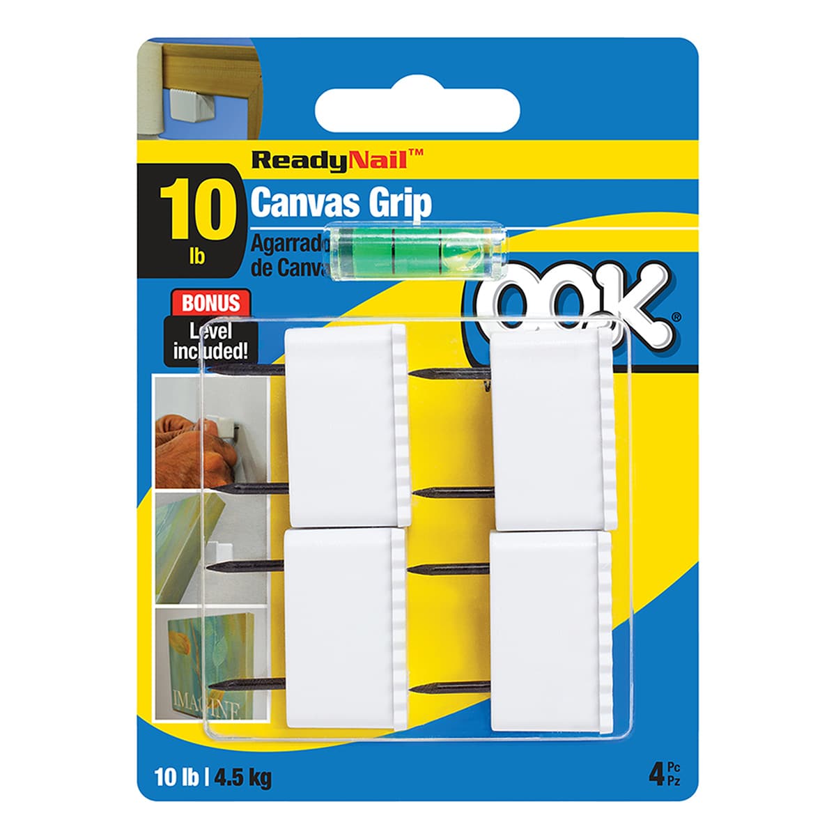 4-Piece Canvas Grip Hanger 10lb