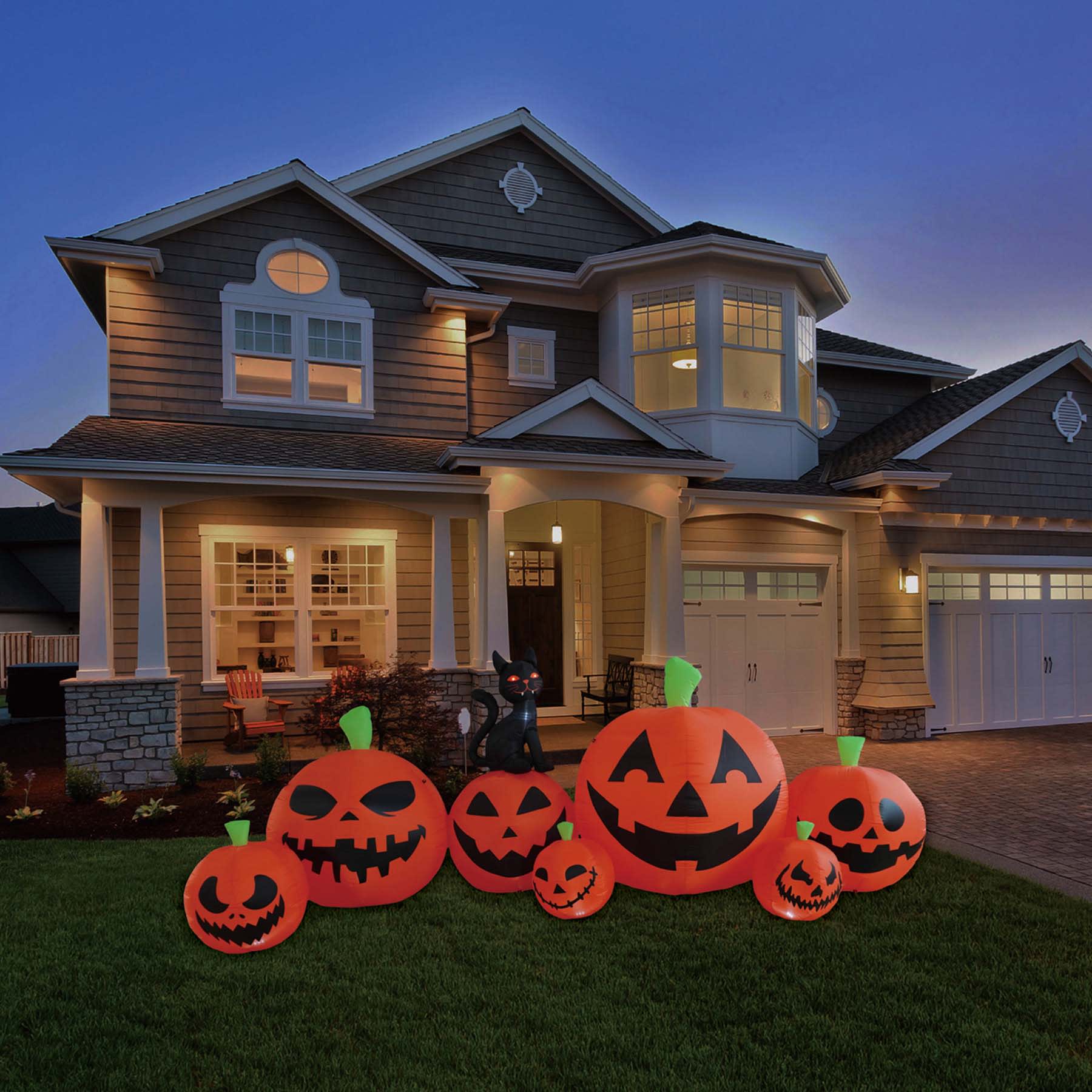 Pumpkin Patch Halloween Inflatable, 15' Wide