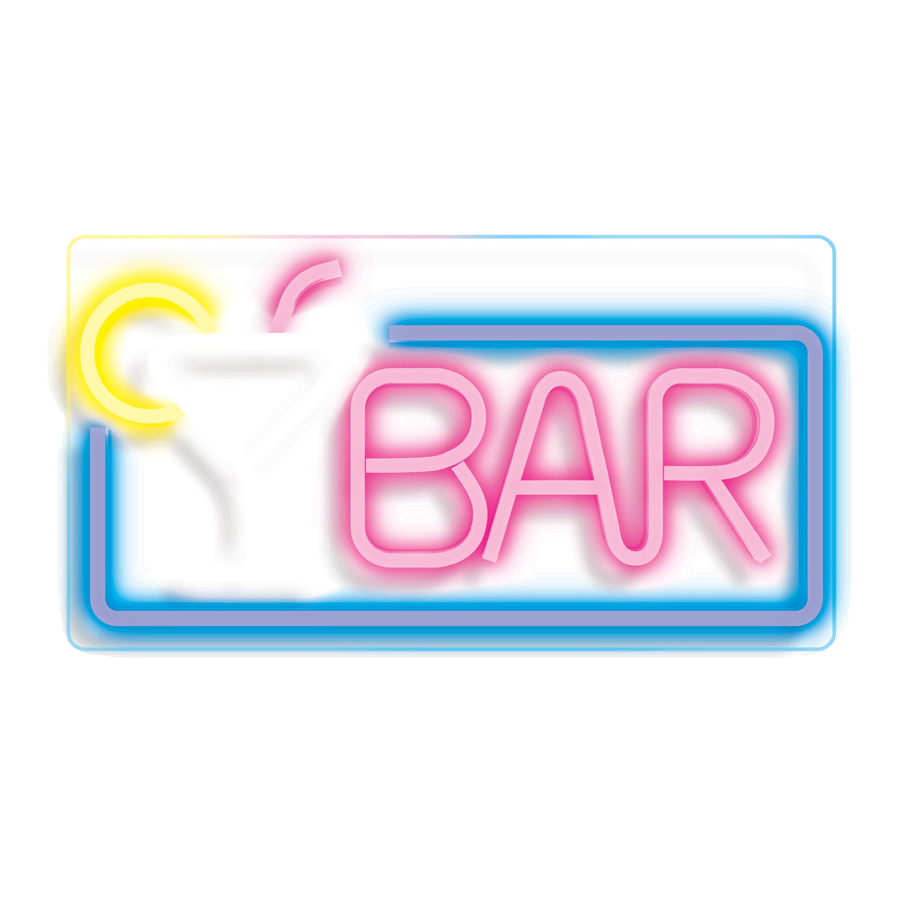Cocktail Bar Acrylic Neon Sign, 12"