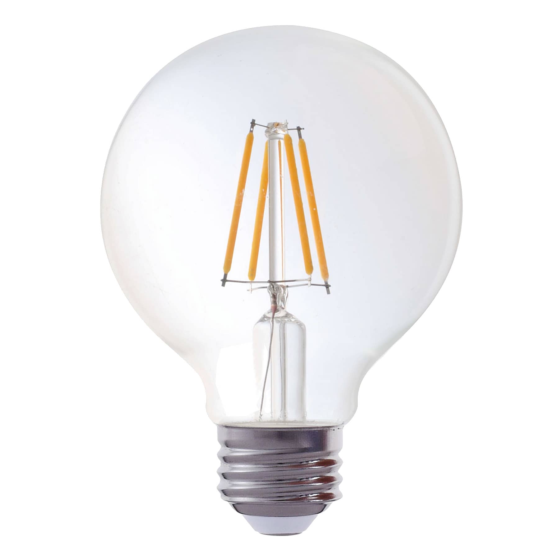 2-Pack Edison Clear Round LED Bulb, 4.5W 40W