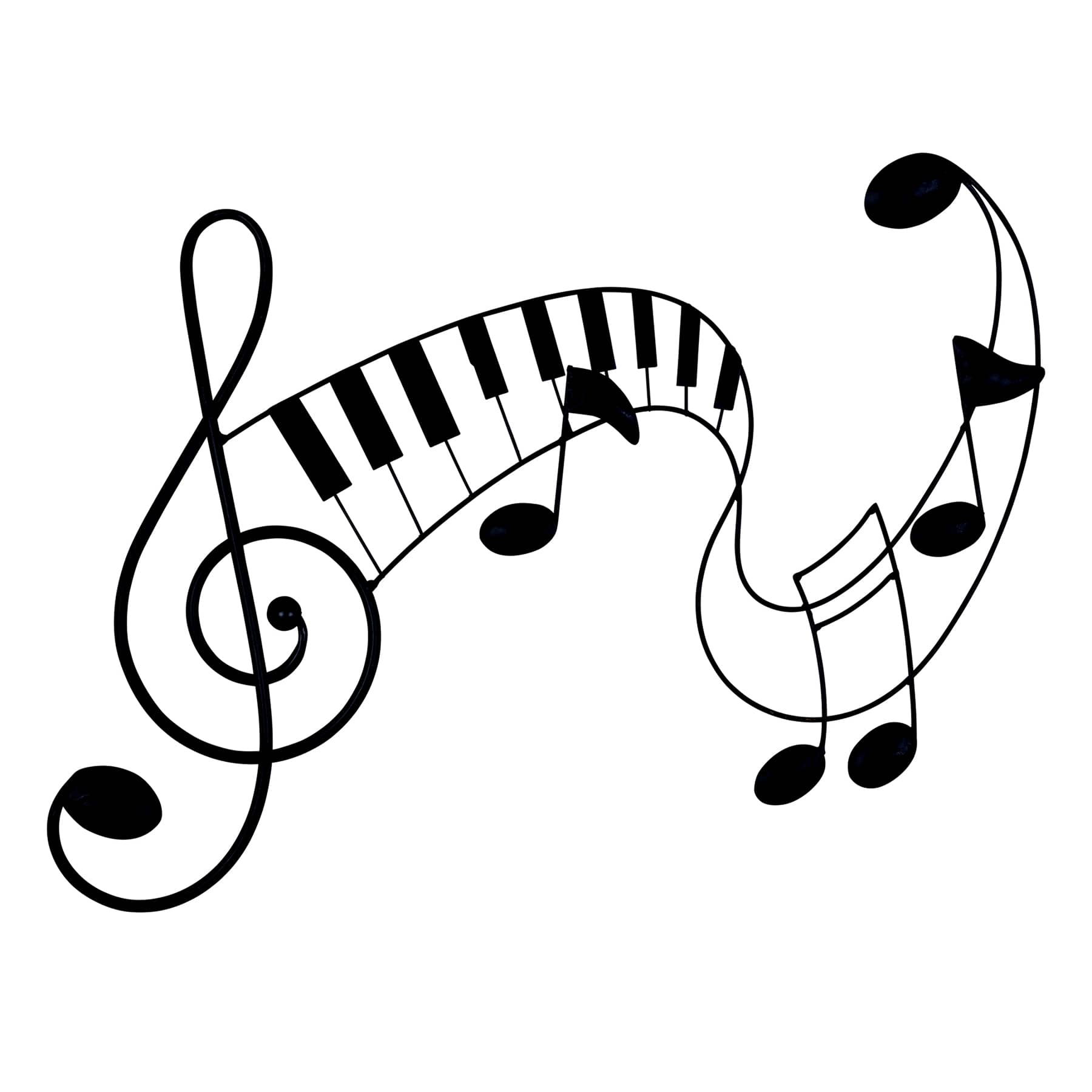 Music Staff & Notes Wall Decor, 24x16