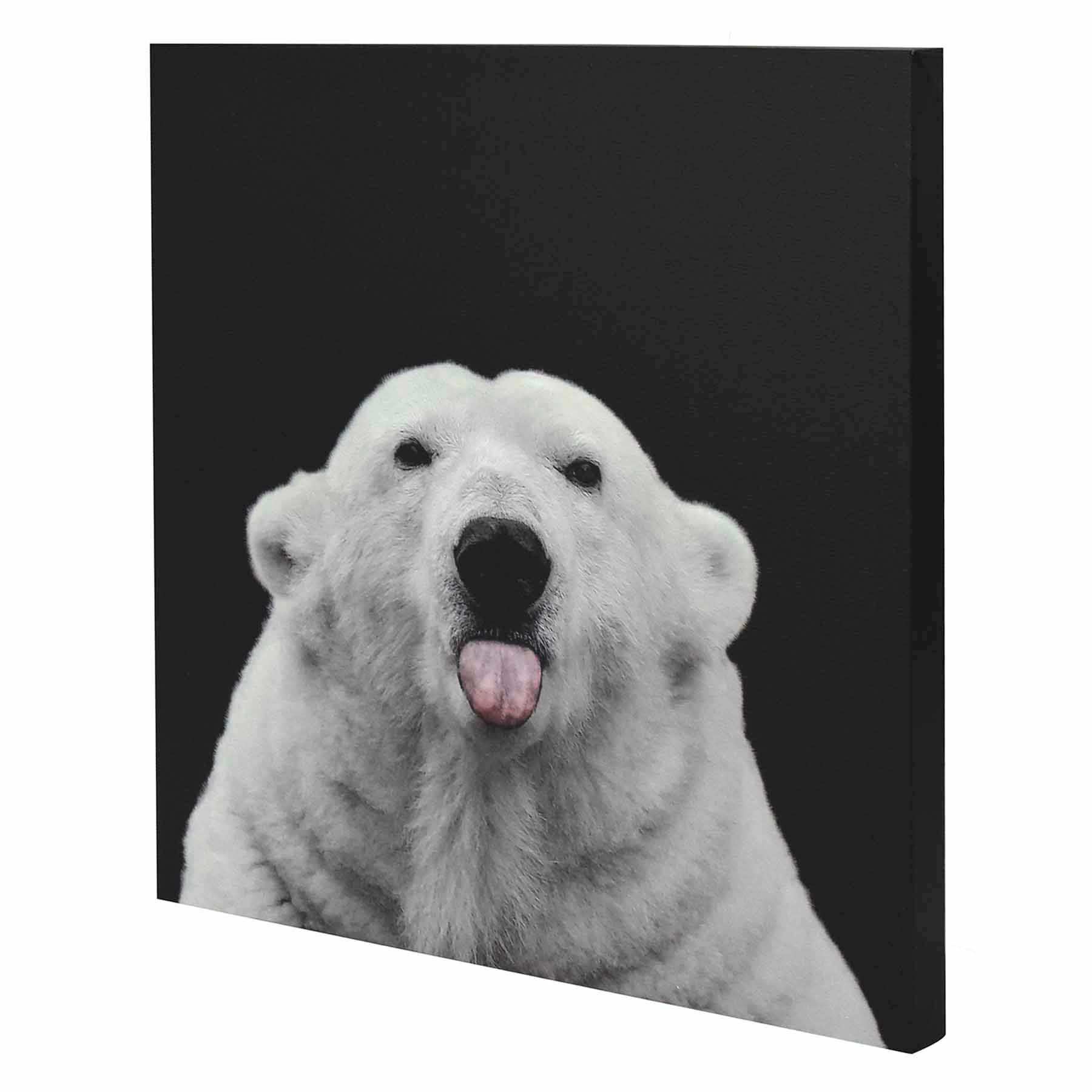 Polar Bear Canvas Wall Art, 16"