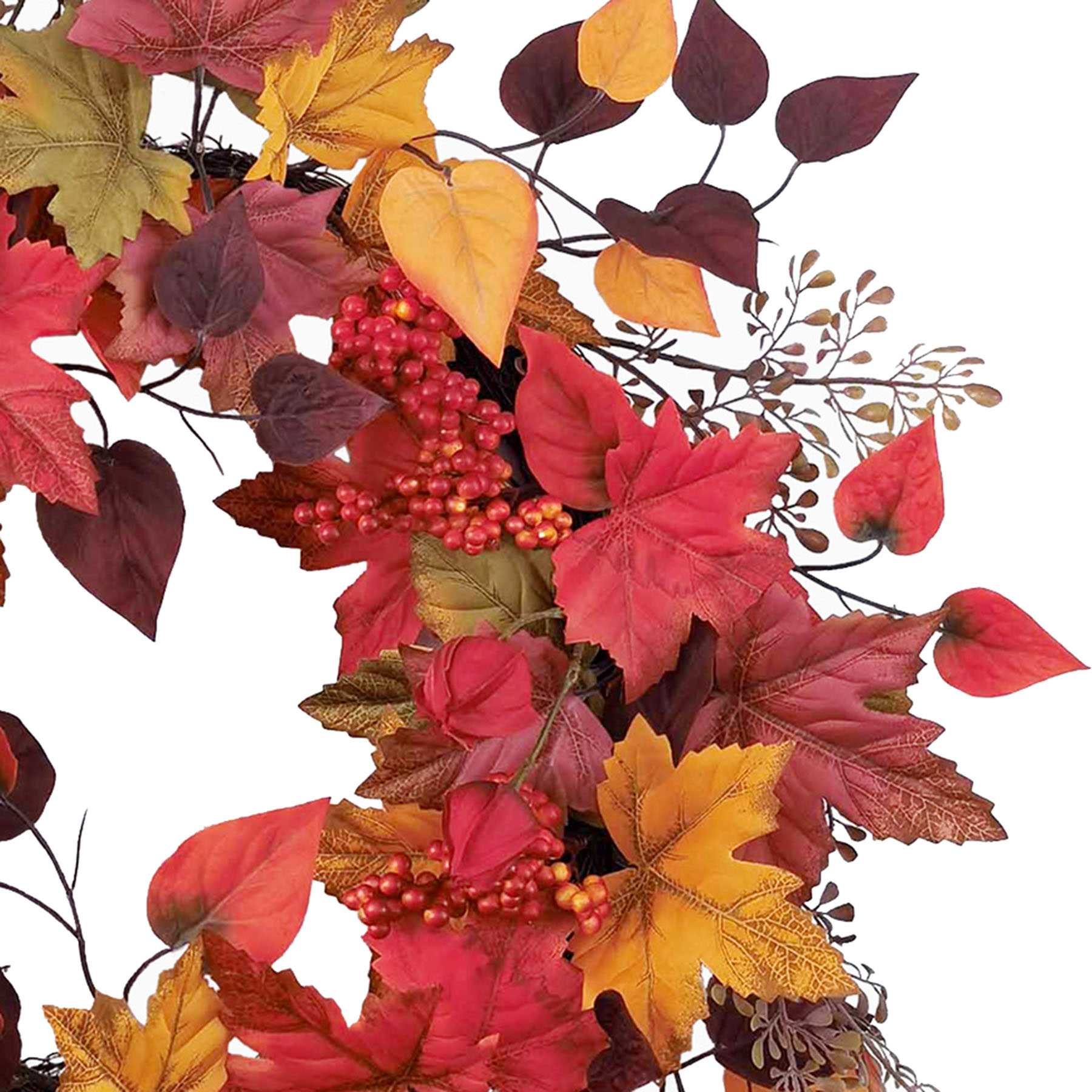 Fall Leaves Wreath, 24"