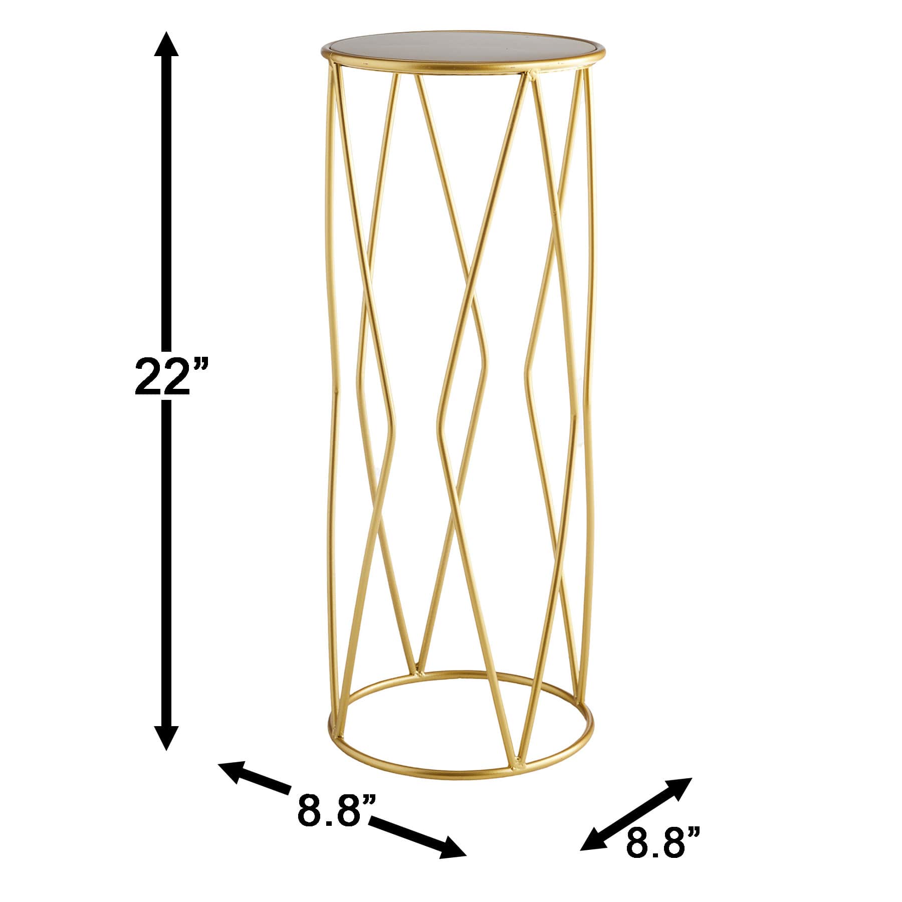 Providence Gold Metal Plant Stand, Small