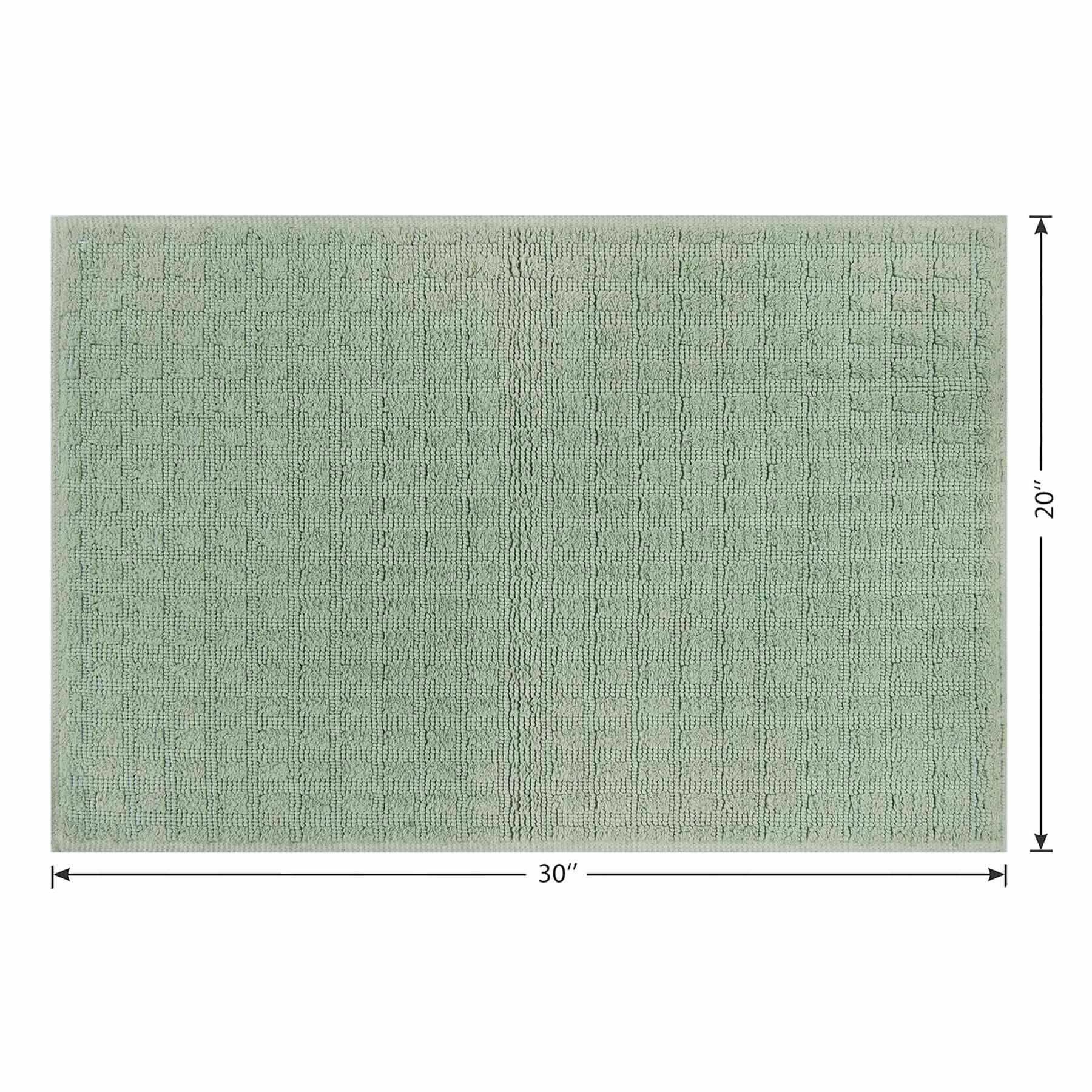 Honeybloom Woven Square Desert Sage Bath Rug, 20x30
