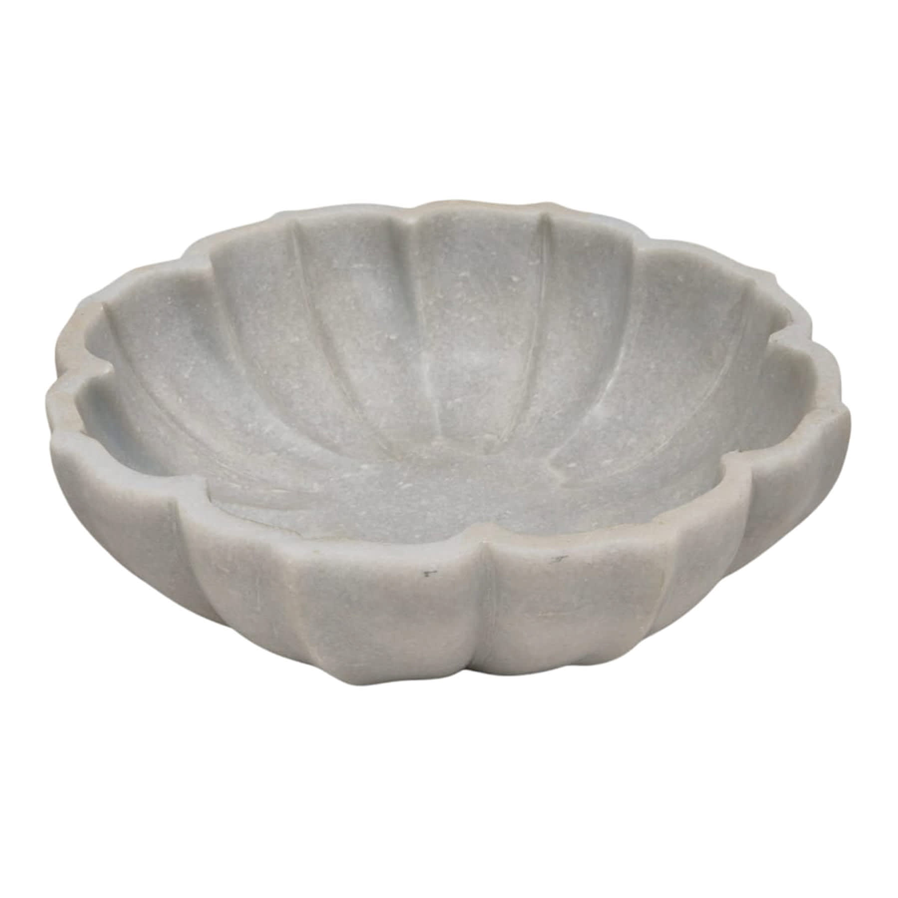 White Marble Lotus Bowl, 10x3